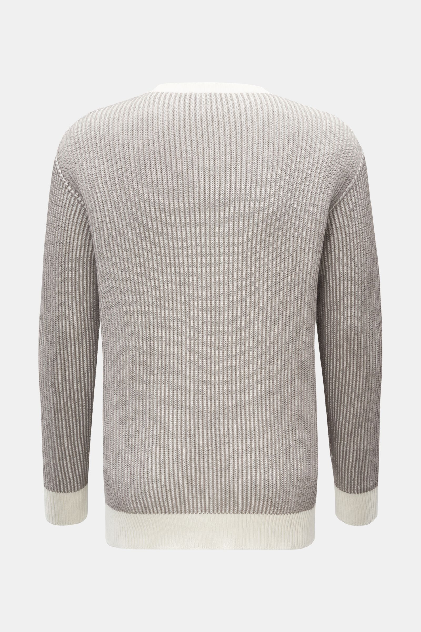 04651/ A trip in a bag Reversible half-zip jumper 'Pilar Crew' grey/white