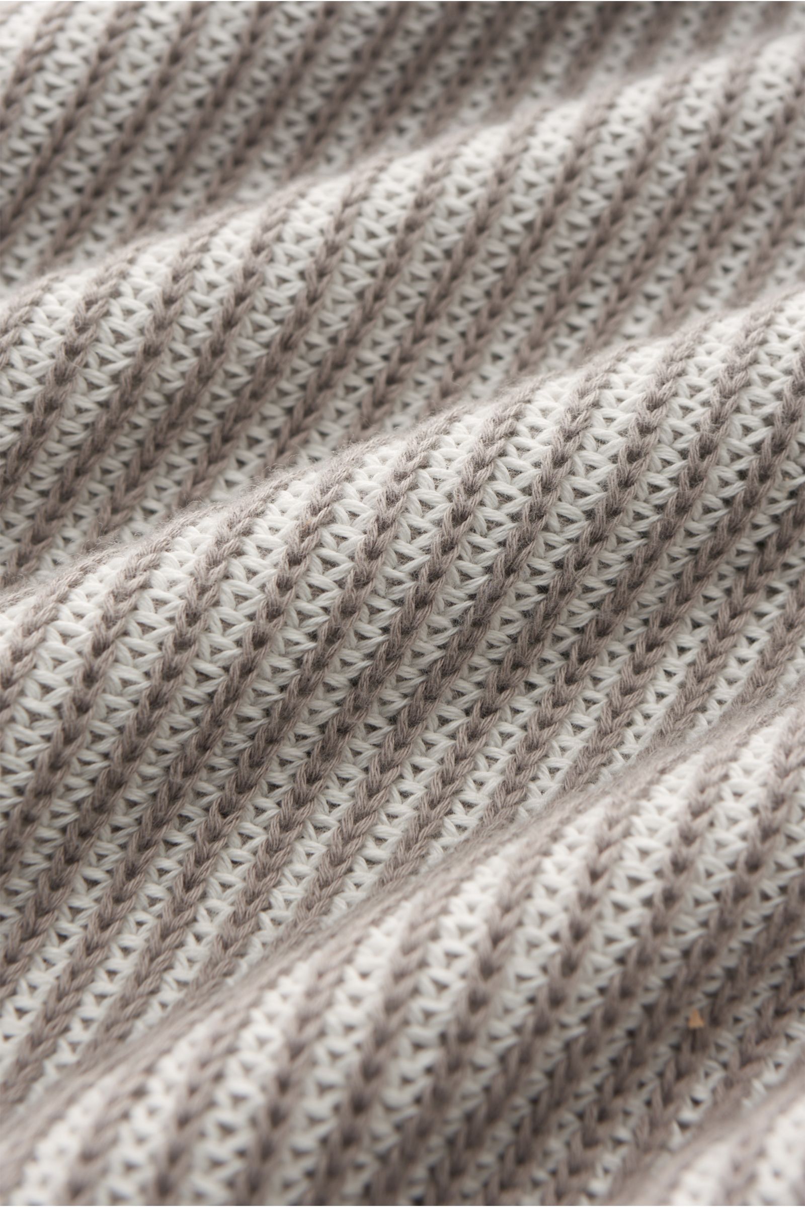 04651/ A trip in a bag Reversible half-zip jumper 'Pilar Crew' grey/white