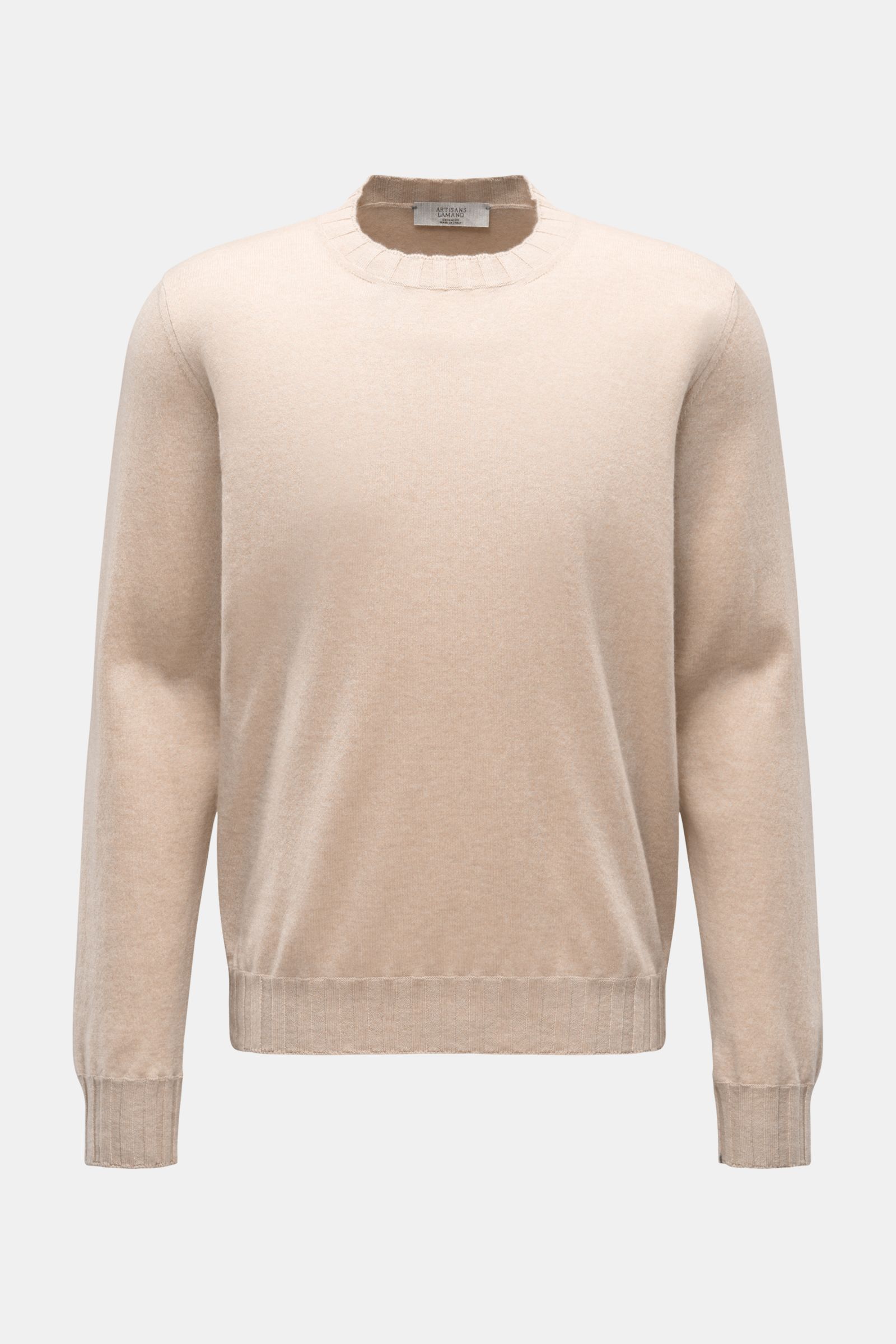 Lamano Artisans Cashmere crew neck jumper beige