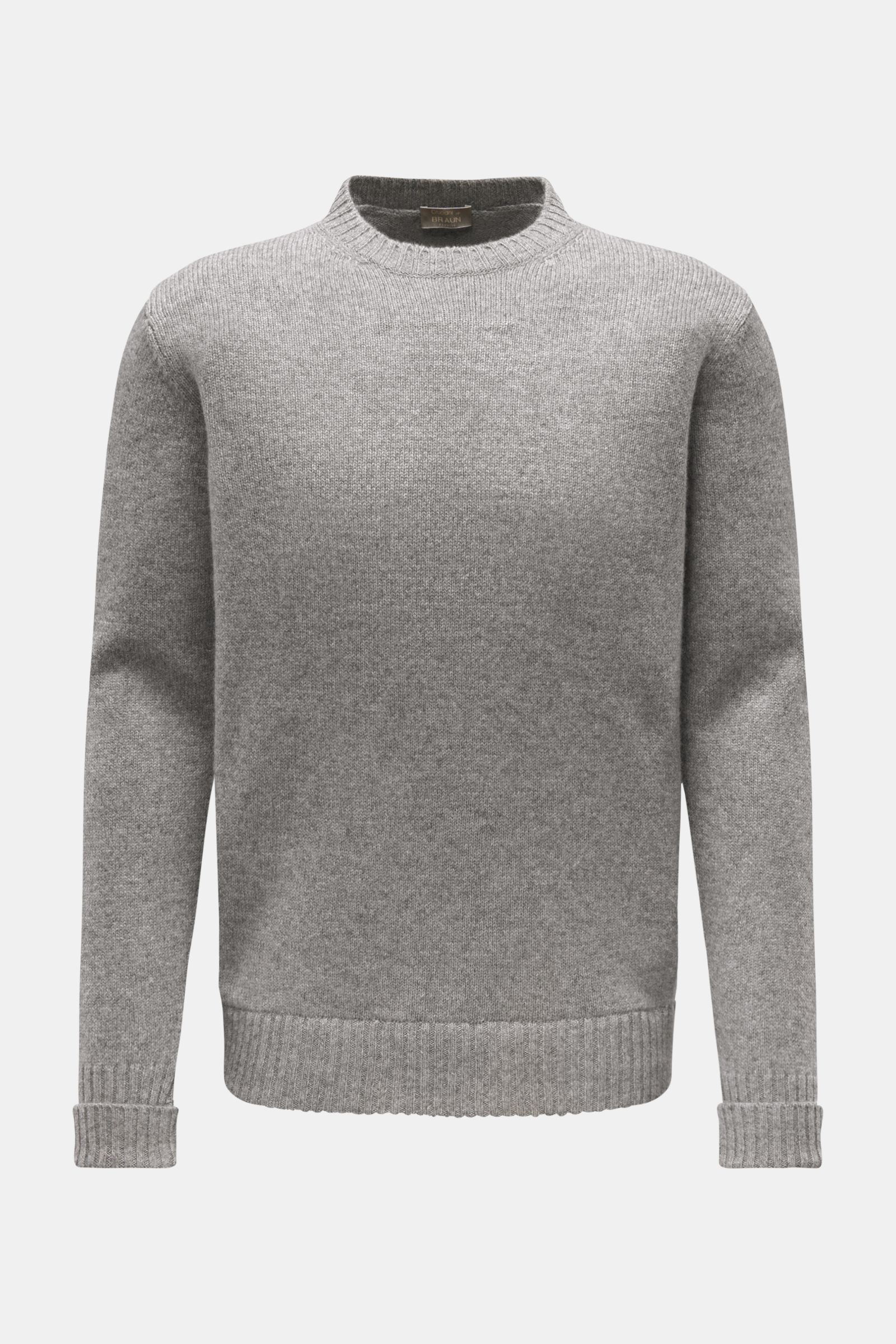 CRUCIANI cashmere crew neck jumper grey mottled | BRAUN Hamburg