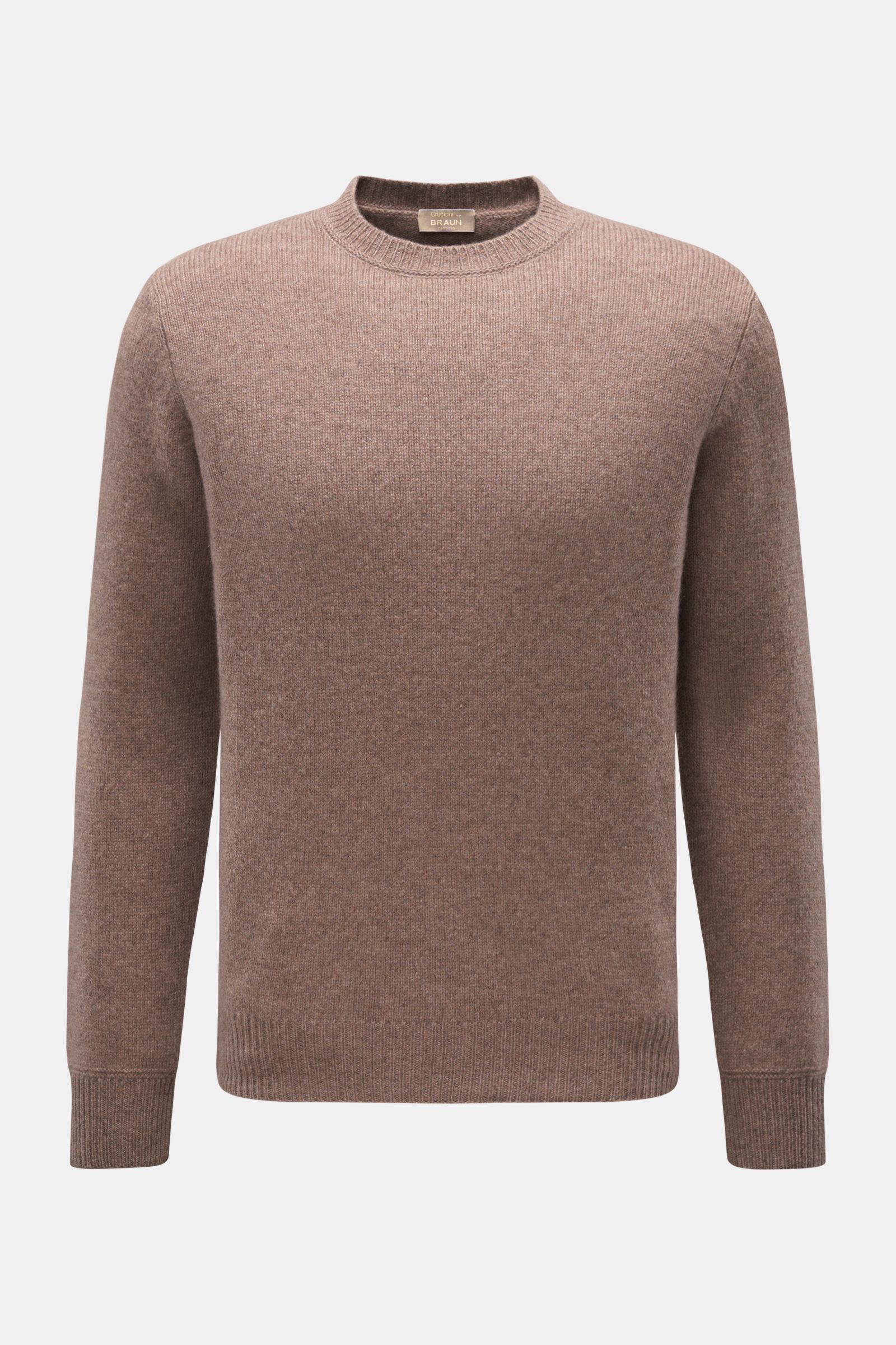 Cruciani Cashmere Rundhalspullover graubaun