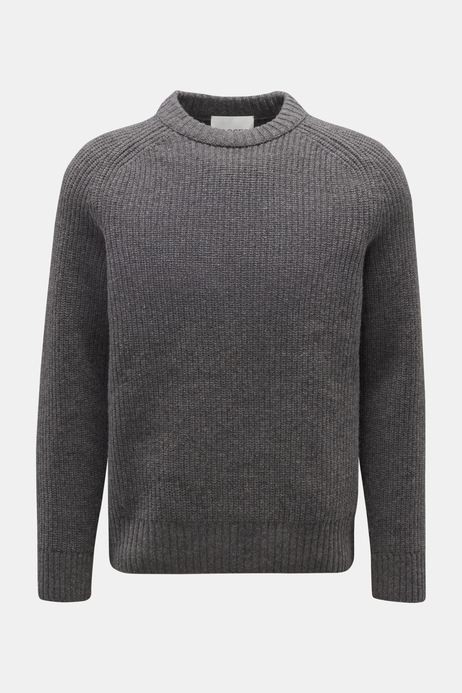 Closed Rundhalspullover dunkelgrau