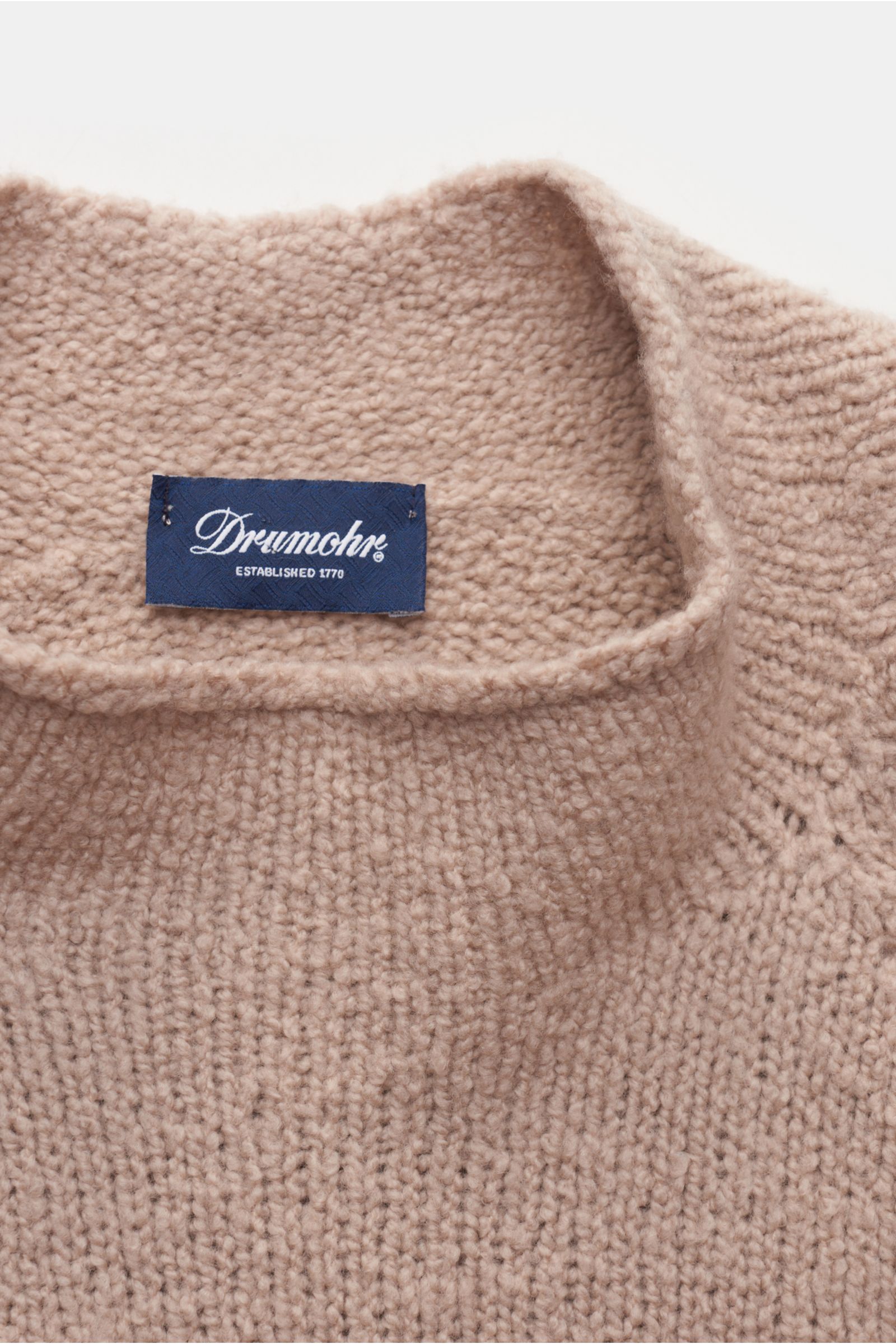 Drumohr Merino Rundhalspullover sand