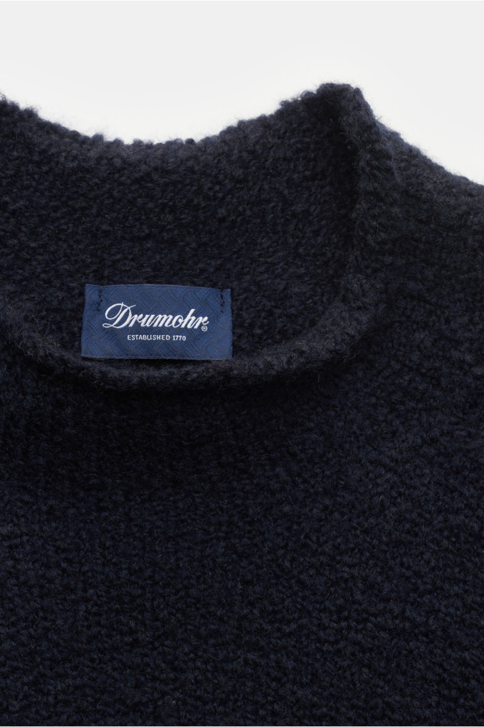 Drumohr Merino crew neck jumper dark navy