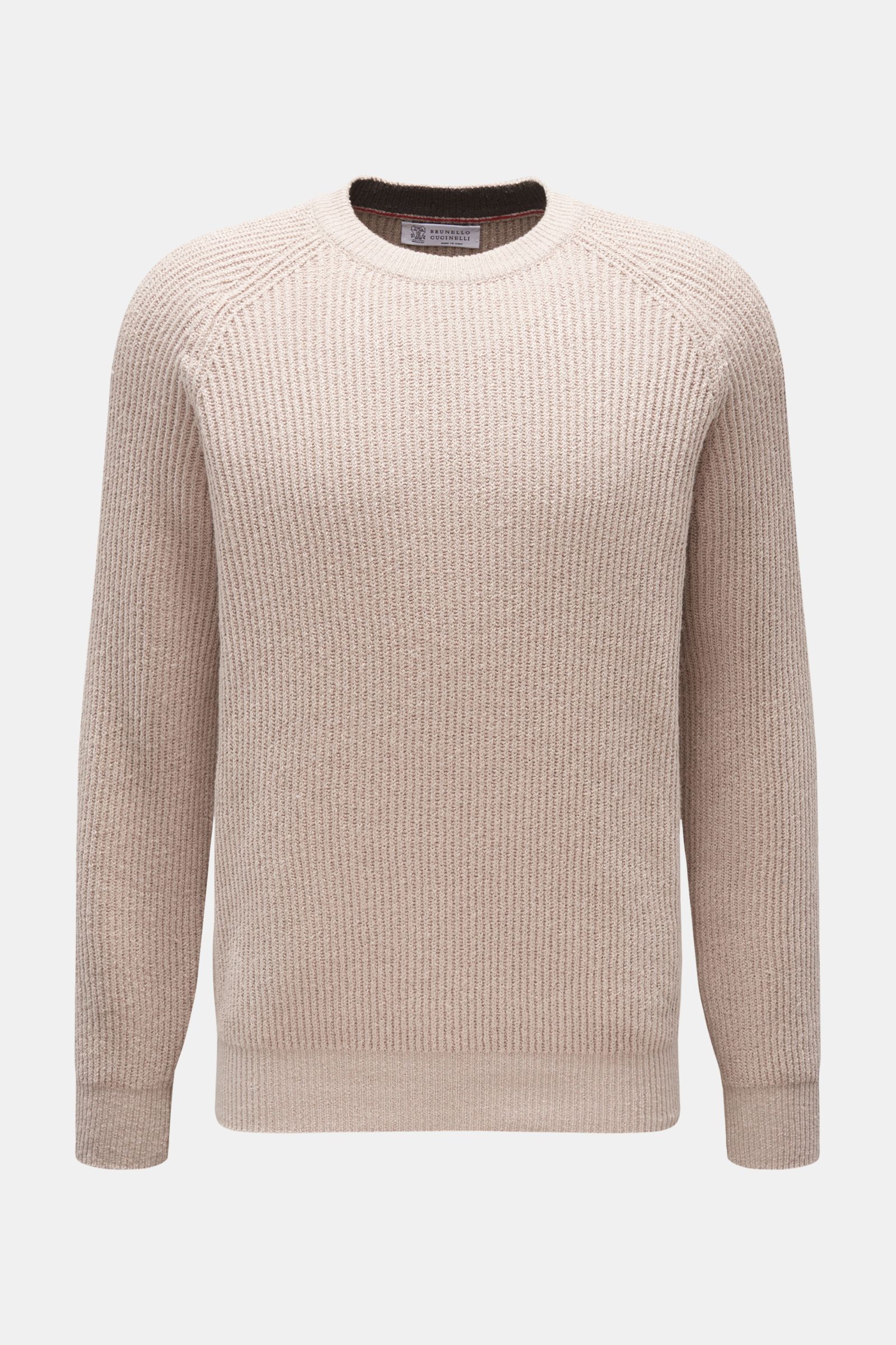 Brunello Cucinelli Rundhalspullover sand