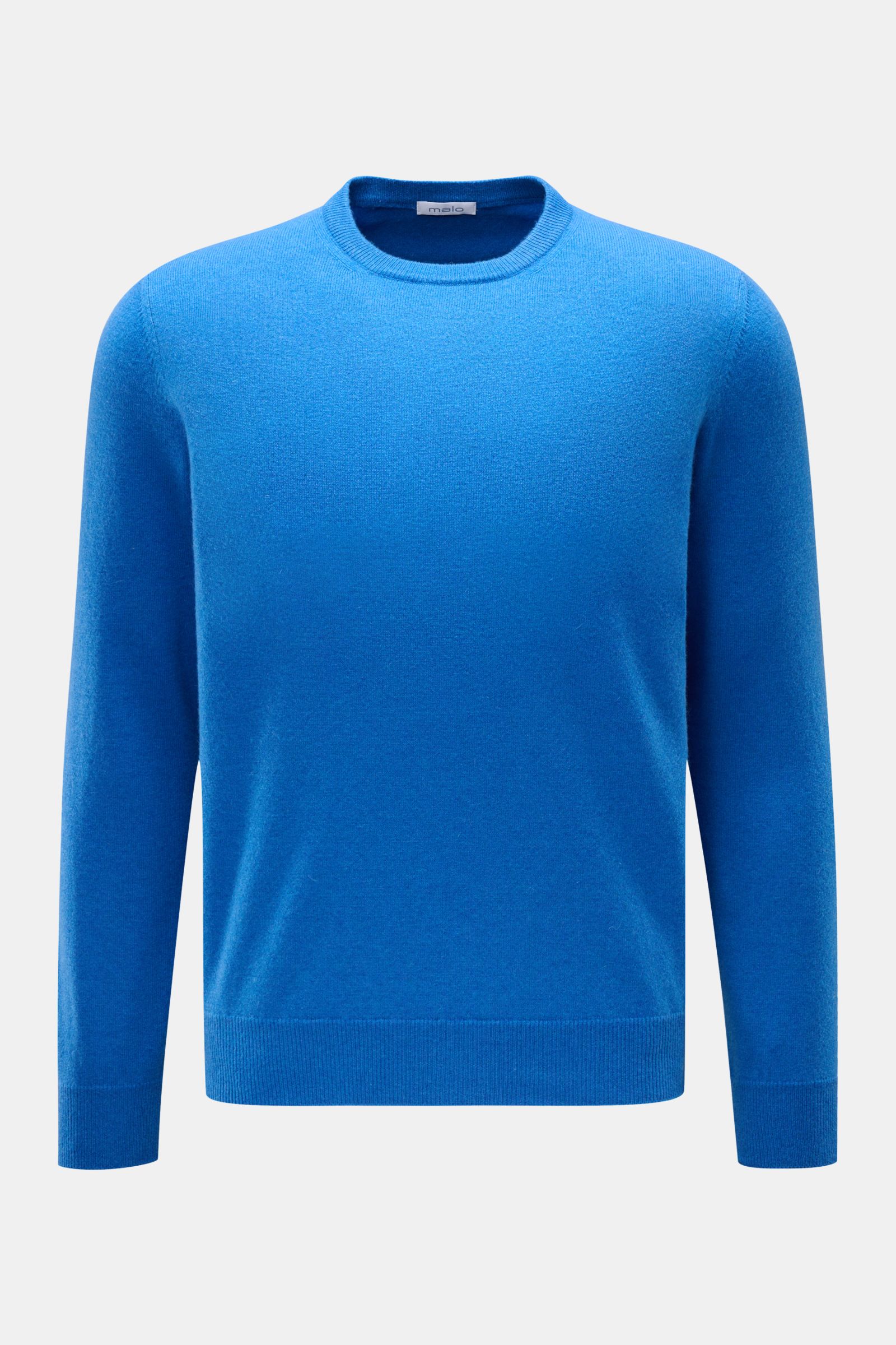 Malo Cashmere Rundhalspullover blau
