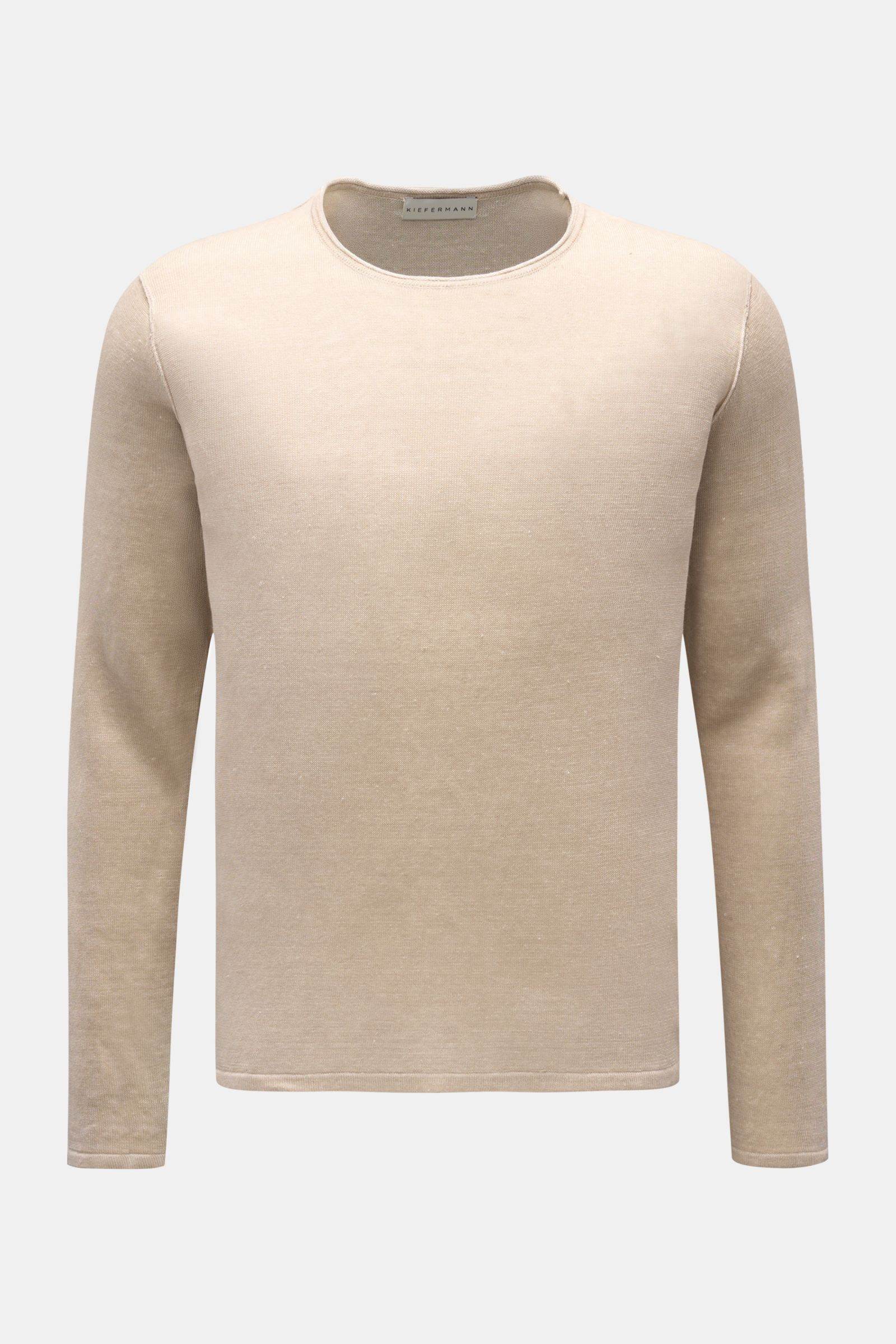 Kiefermann Leinen Rundhalspullover 'Jenario' sand