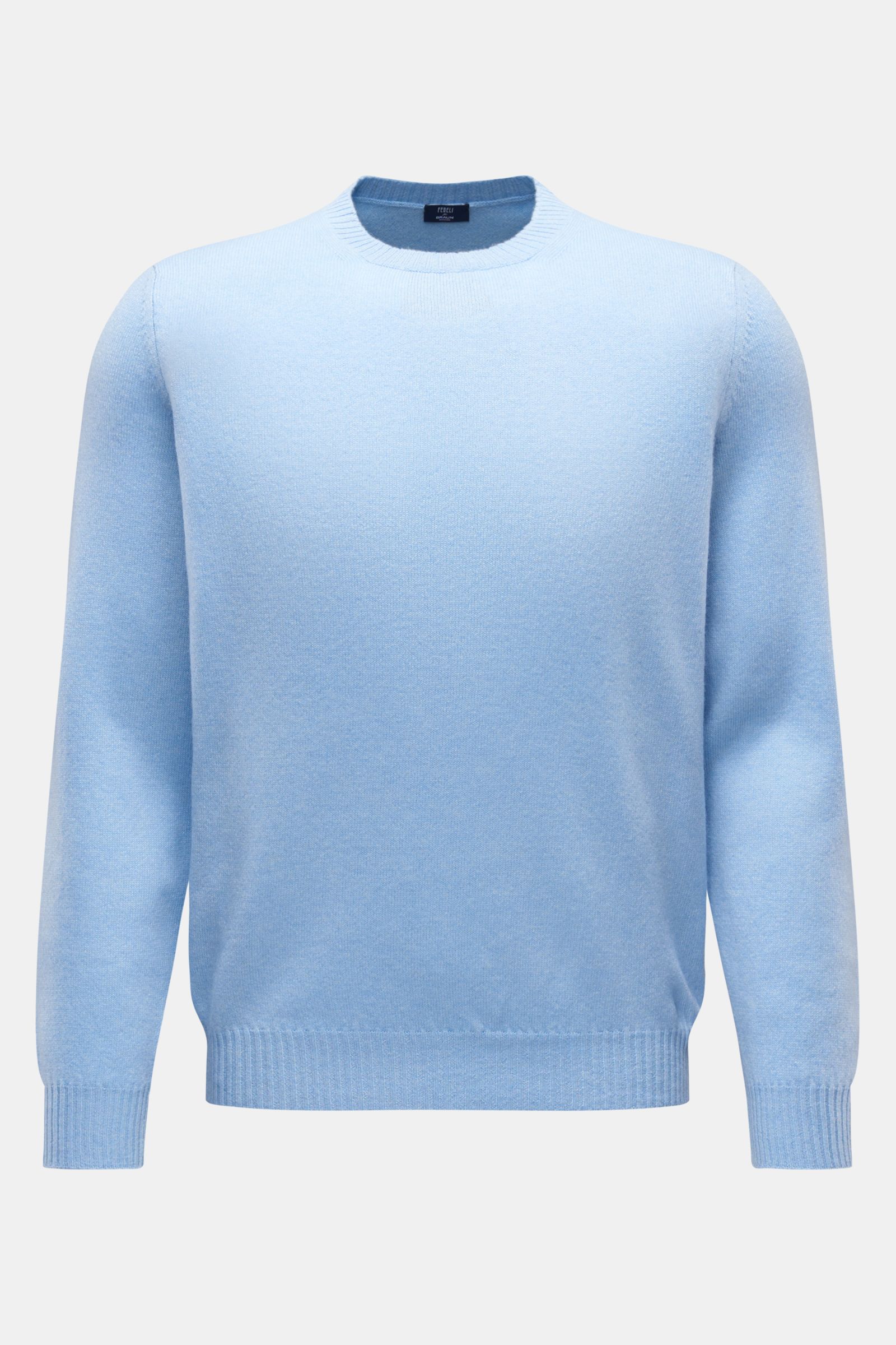 Fedeli Cashmere Rundhalspullover 'Argentina' hellblau