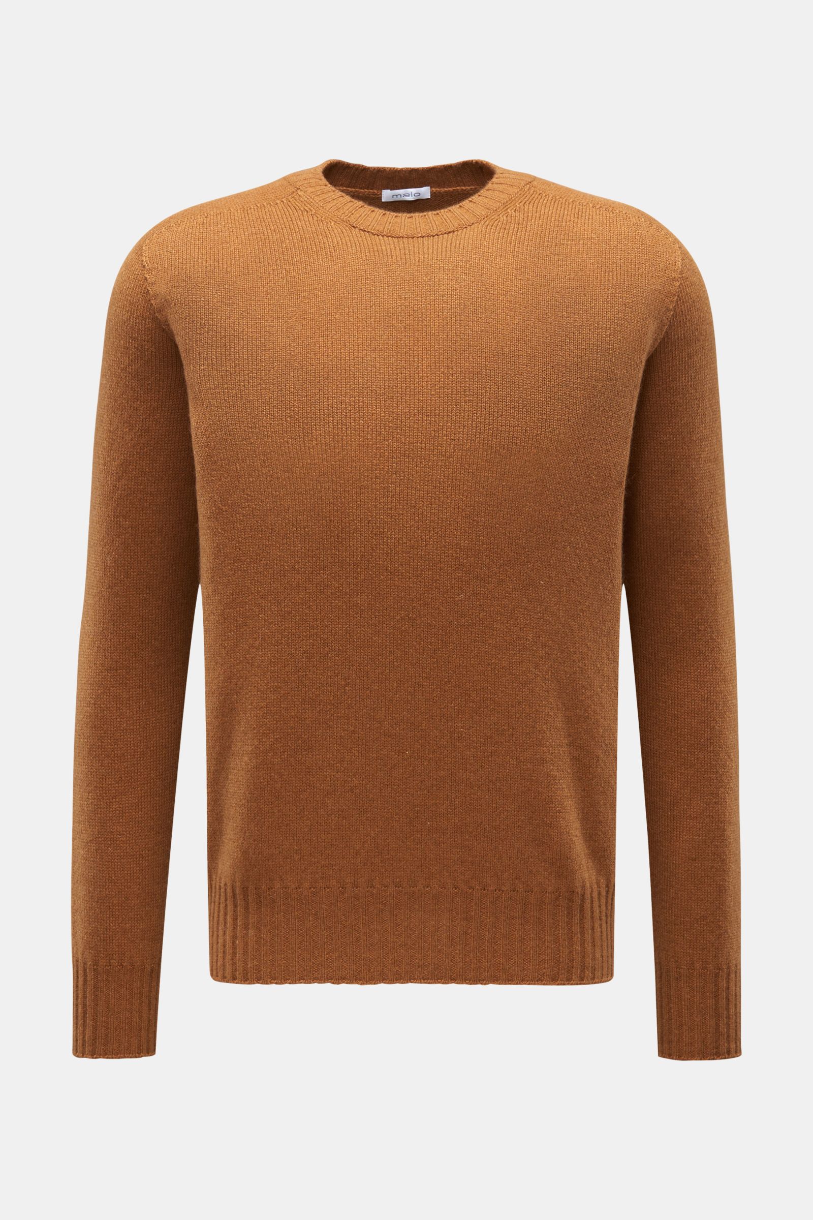 Malo Cashmere crew neck jumper camel