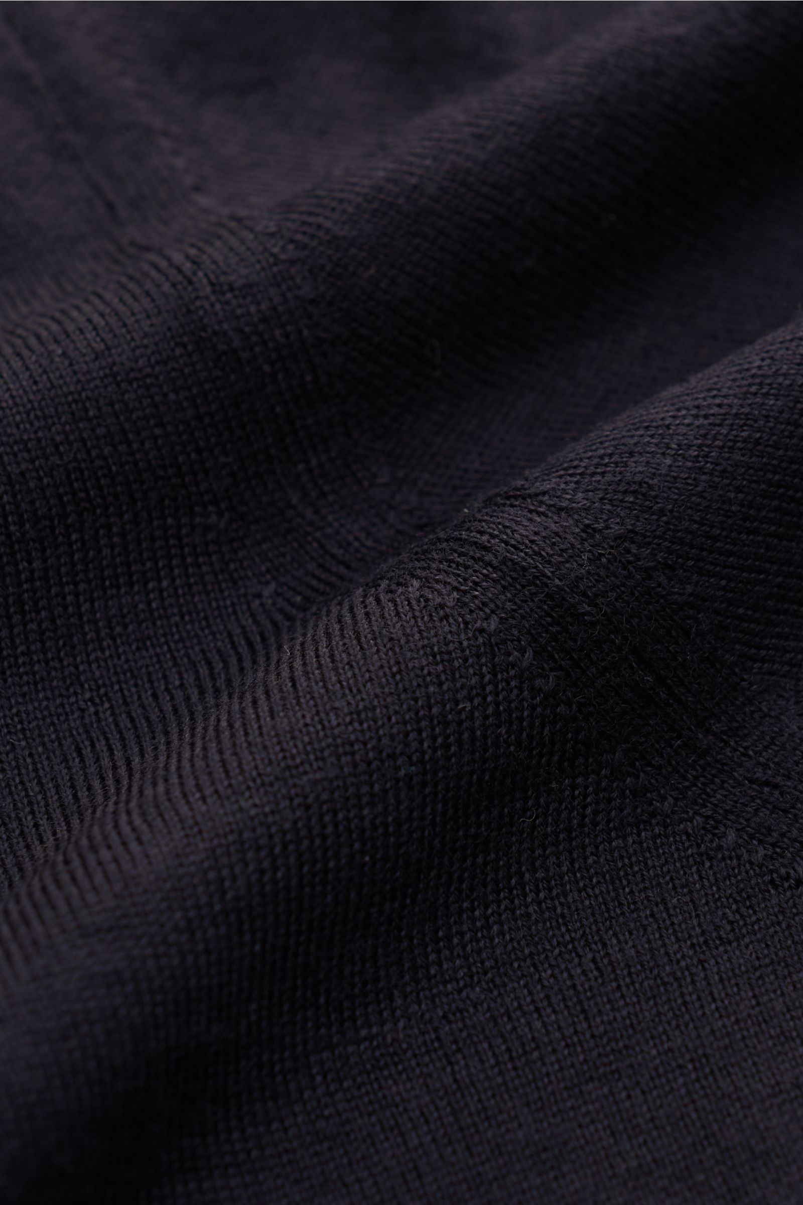 04651/ A trip in a bag Merino Feinstrick-Rundhalspullover navy