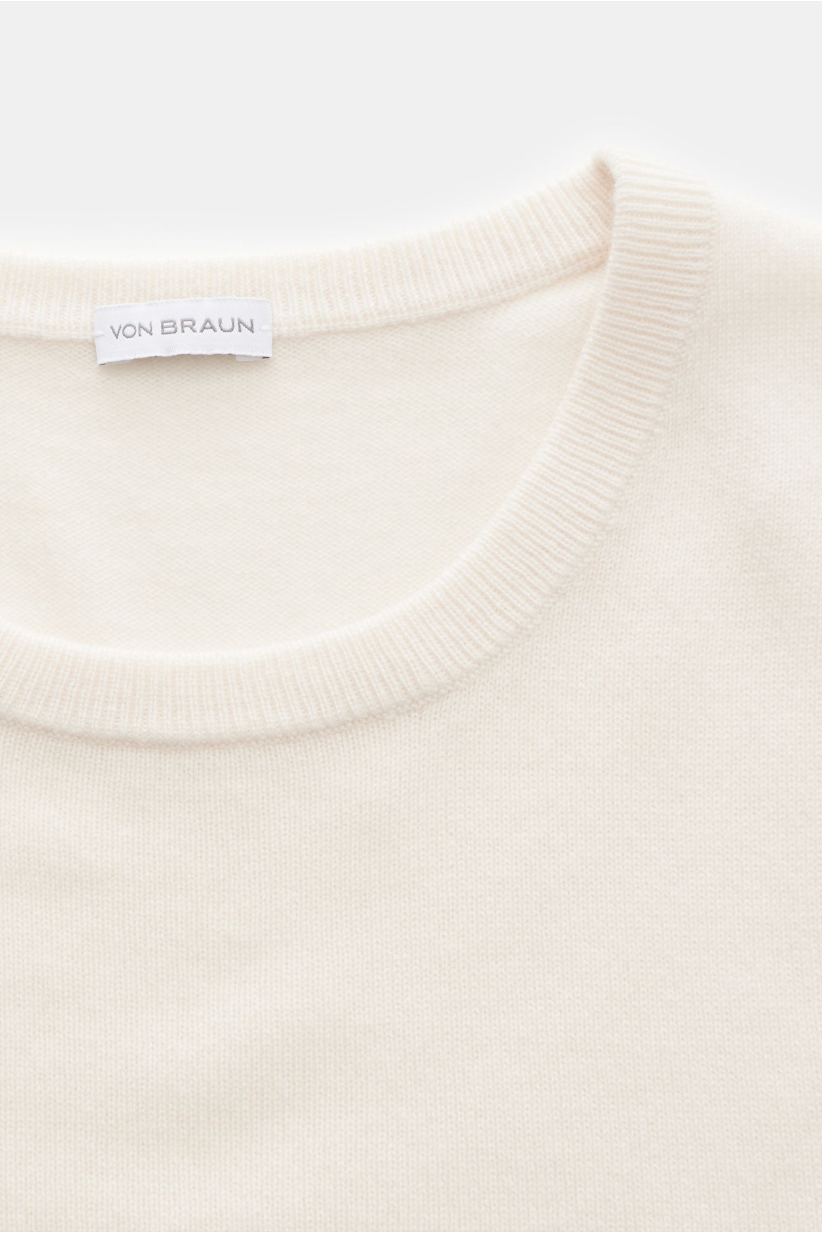 von Braun Cashmere Rundhalspullover creme