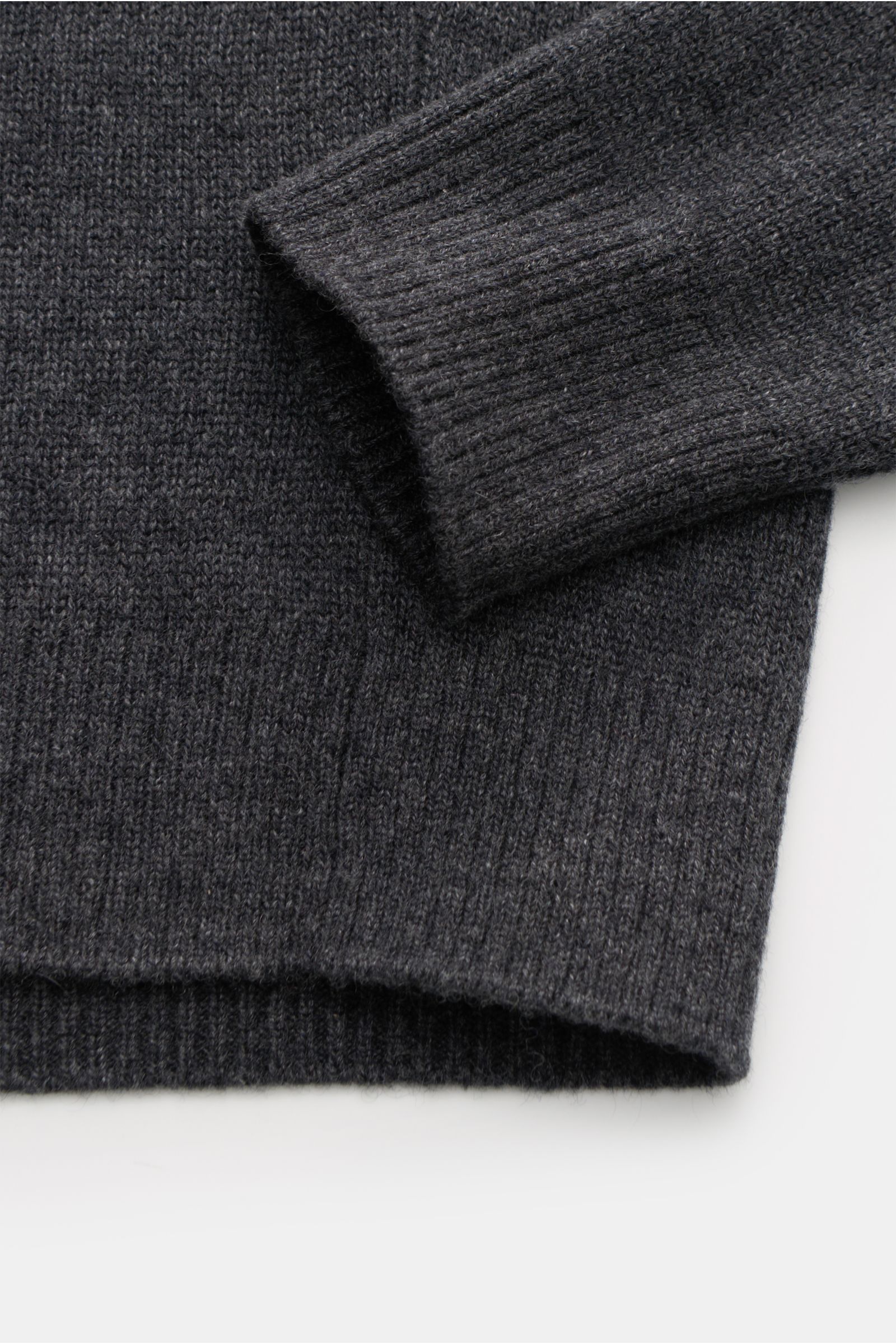 von Braun Cashmere Rundhalspullover dunkelgrau meliert