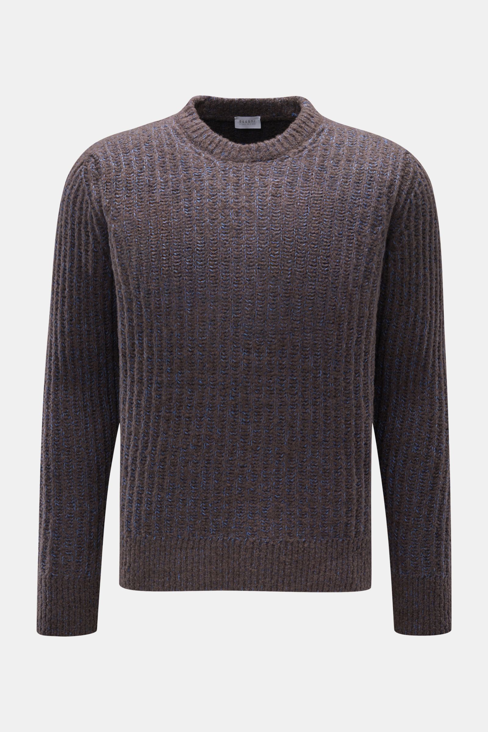 04651/ A trip in a bag Crew neck jumper 'Chunky Rib' dark grey/blue