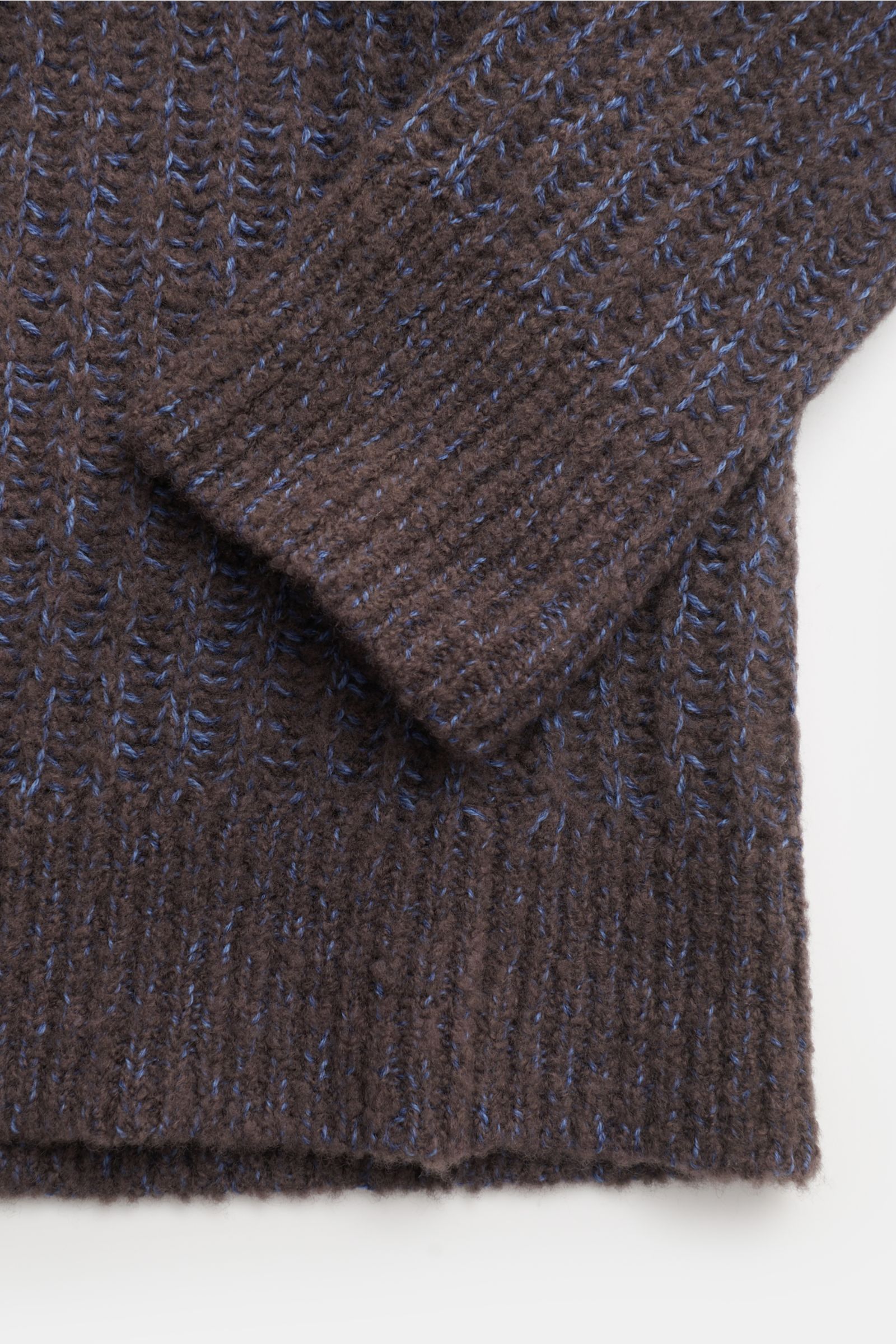 04651/ A trip in a bag Crew neck jumper 'Chunky Rib' dark grey/blue