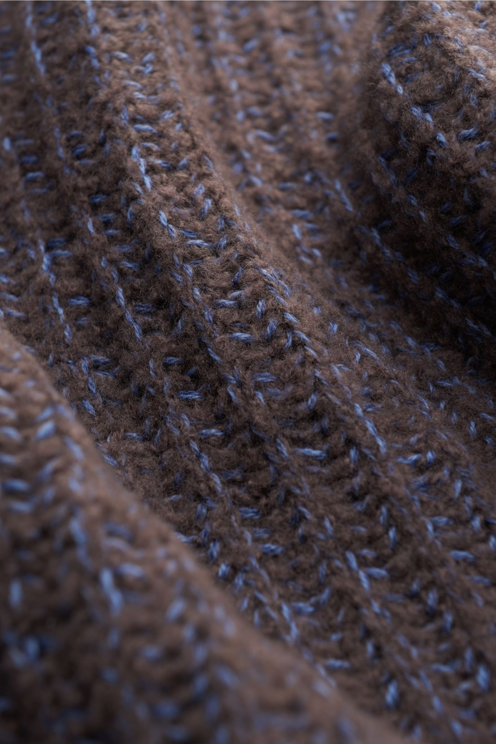 04651/ A trip in a bag Crew neck jumper 'Chunky Rib' dark grey/blue