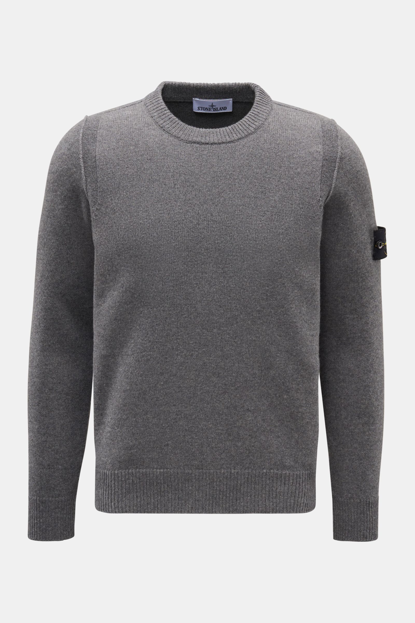 STONE ISLAND crew neck jumper 'Lambswool' grey | BRAUN Hamburg