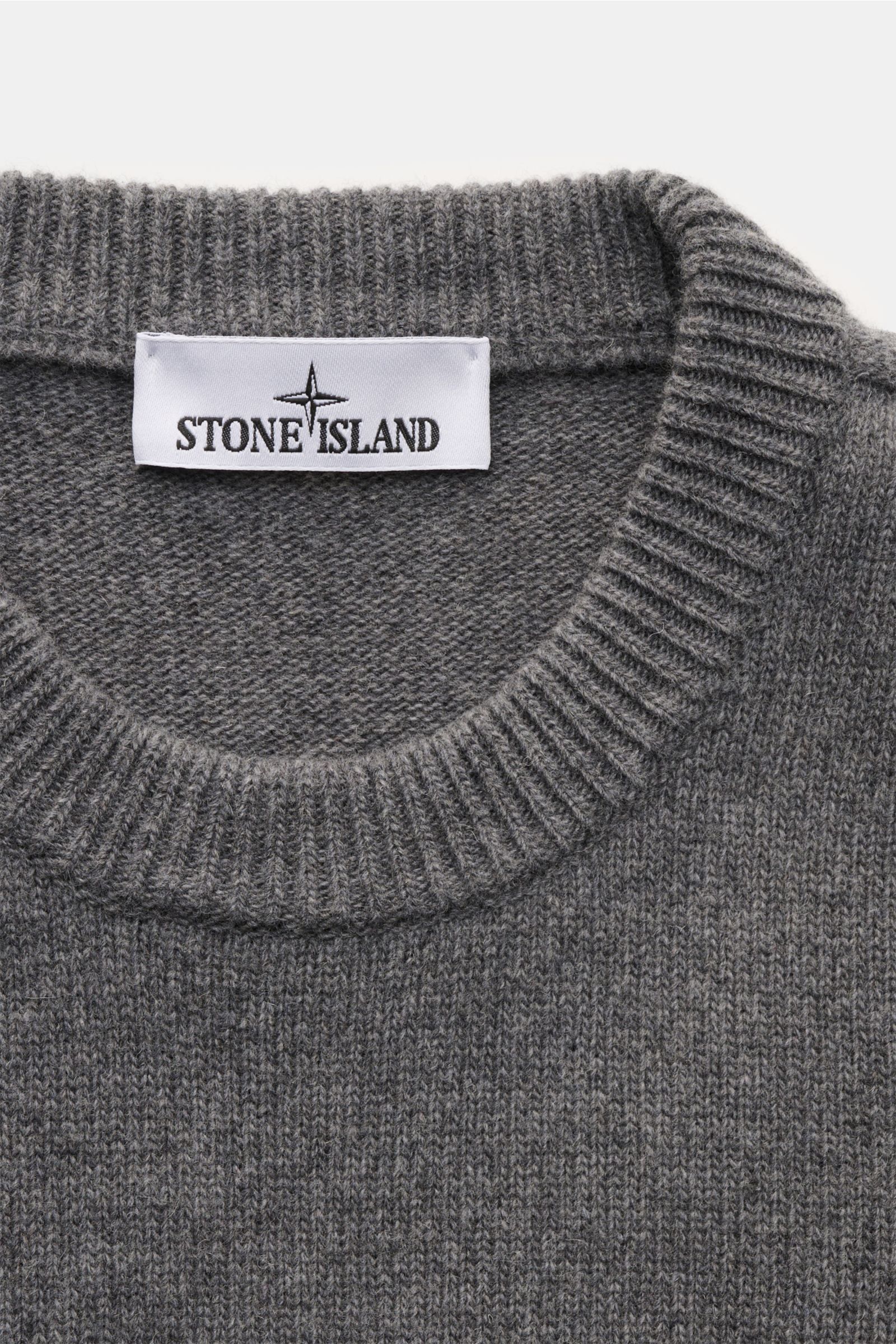 STONE ISLAND crew neck jumper 'Lambswool' grey | BRAUN Hamburg