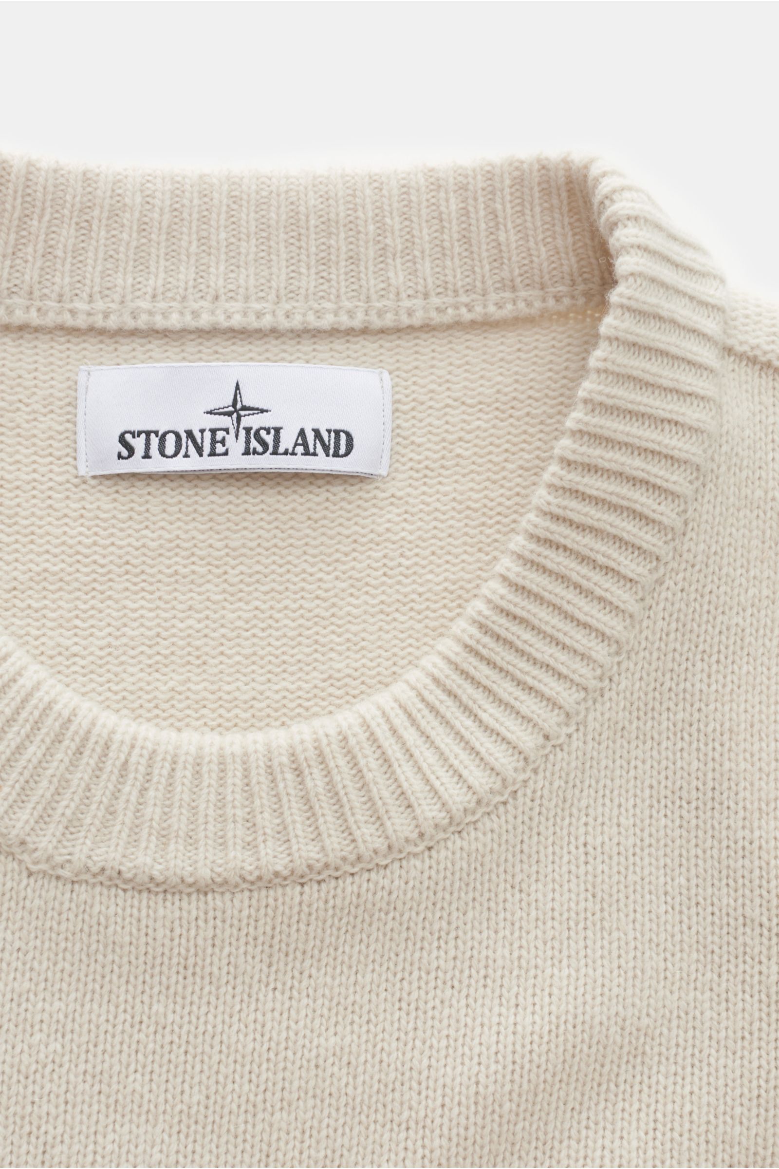 STONE ISLAND crew neck jumper 'Lambswool' sand | BRAUN Hamburg