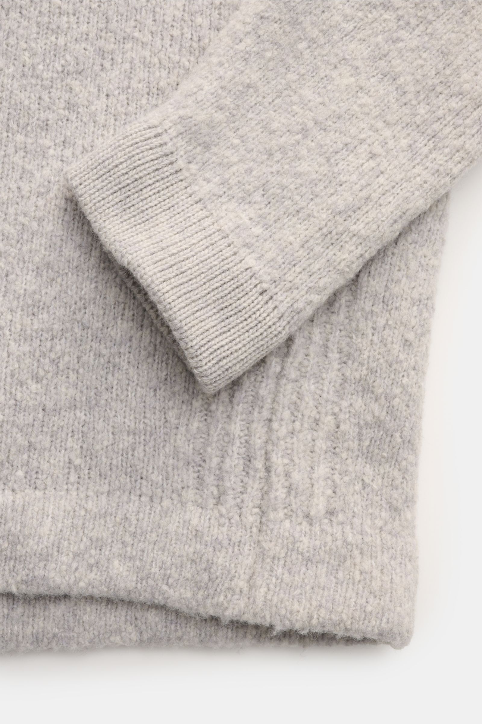 Stone Island Rundhalspullover 'Fancy Yarn' hellgrau