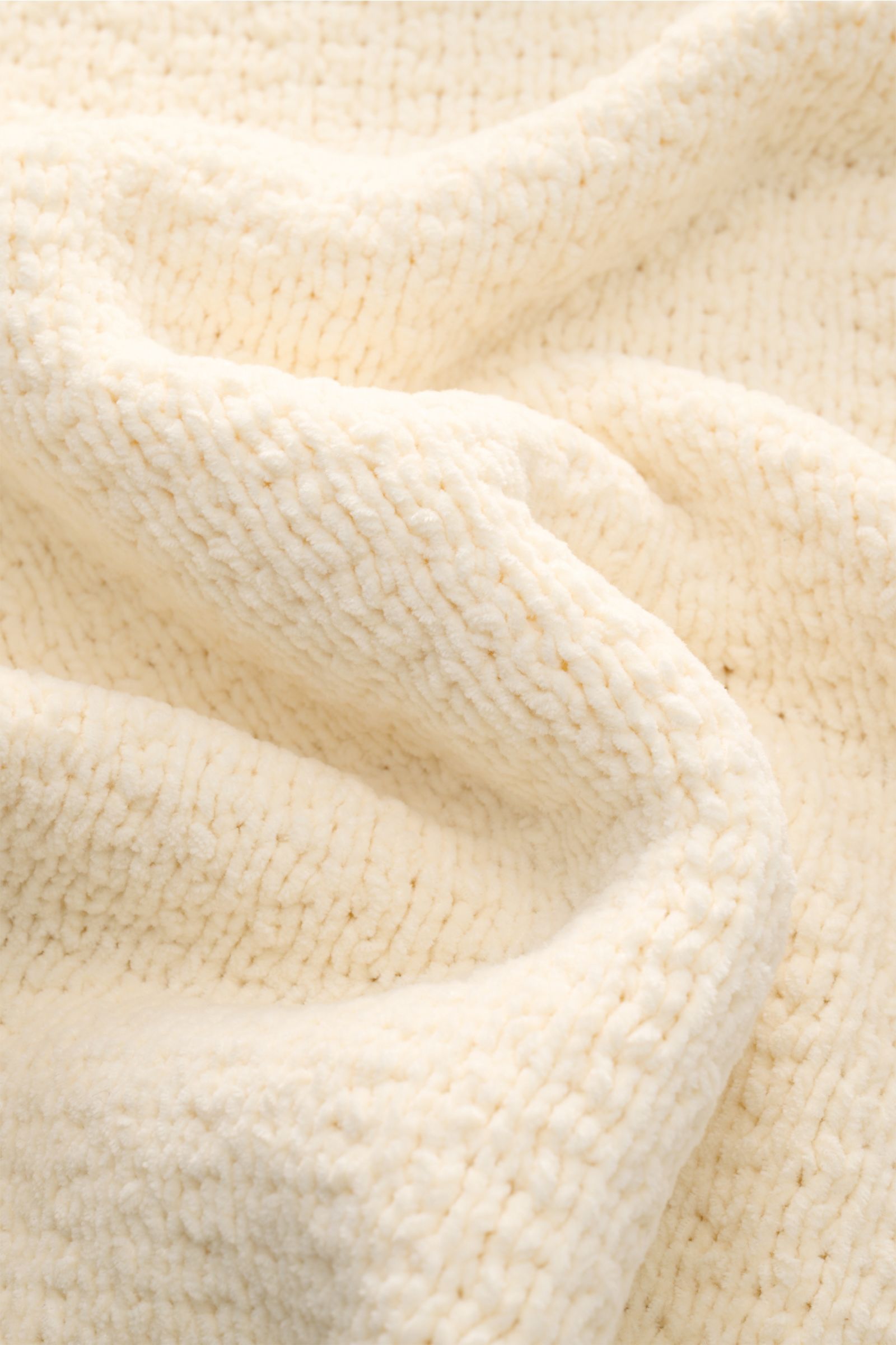 STONE ISLAND mock neck jumper 'Cotton Chenille' cream BRAUN Hamburg