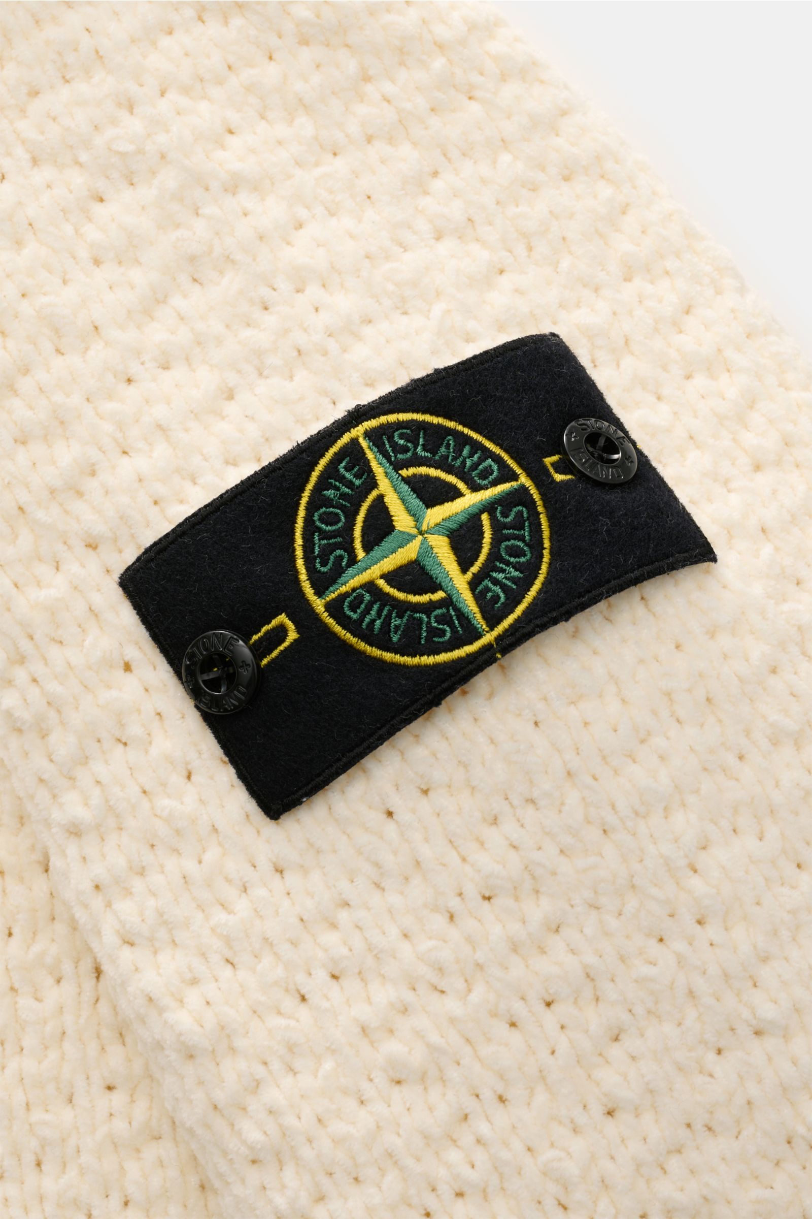 Stone Island Mock Neck Pullover 'Cotton Chenille' creme
