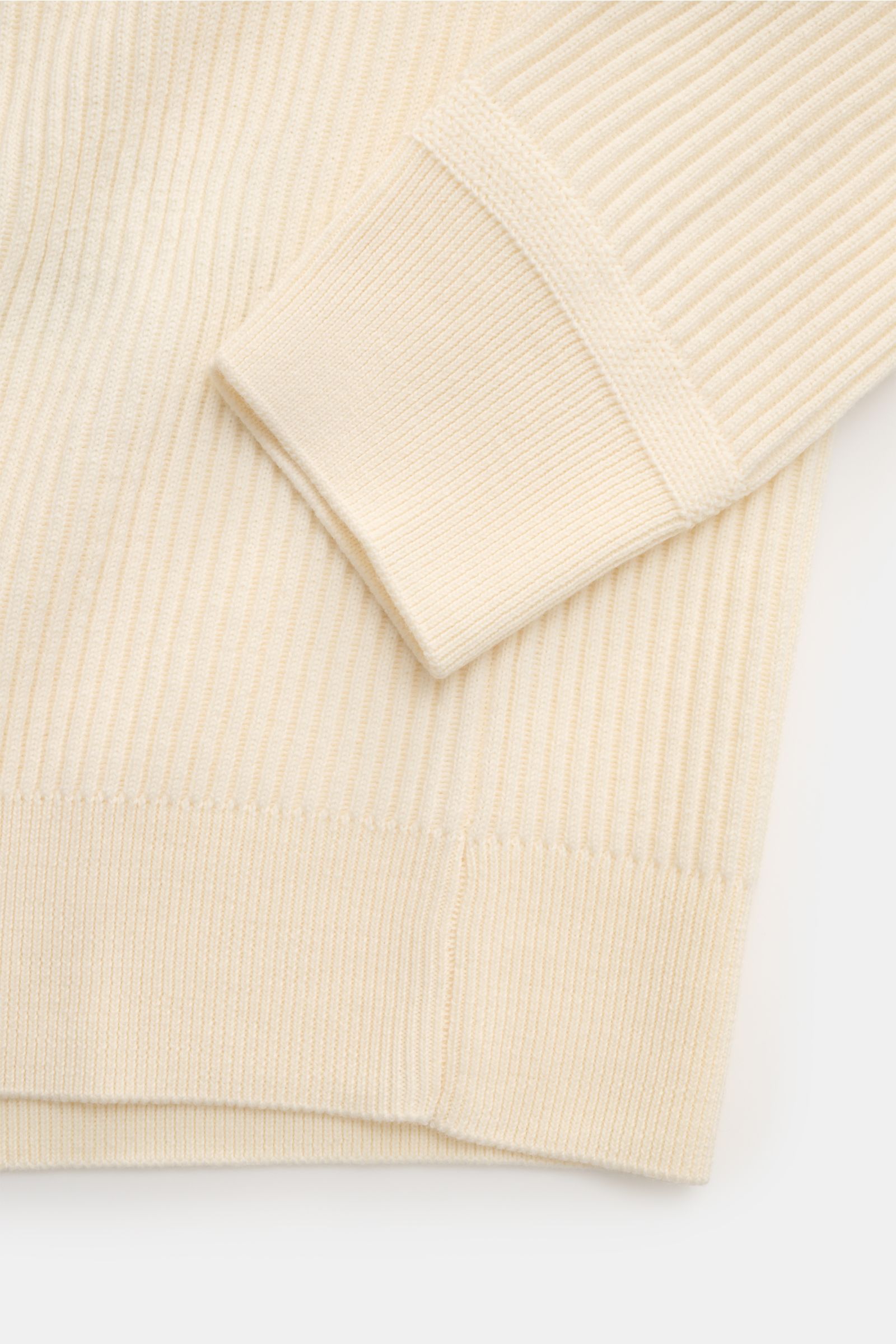 Stone Island Rundhalspullover 'Full Rib' creme