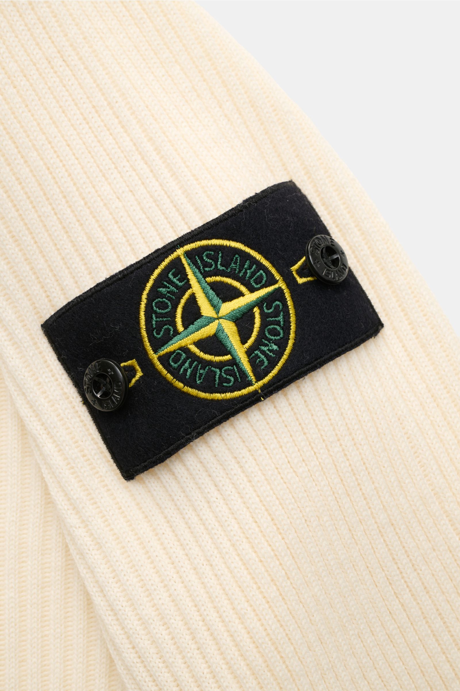 Stone Island Rundhalspullover 'Full Rib' creme