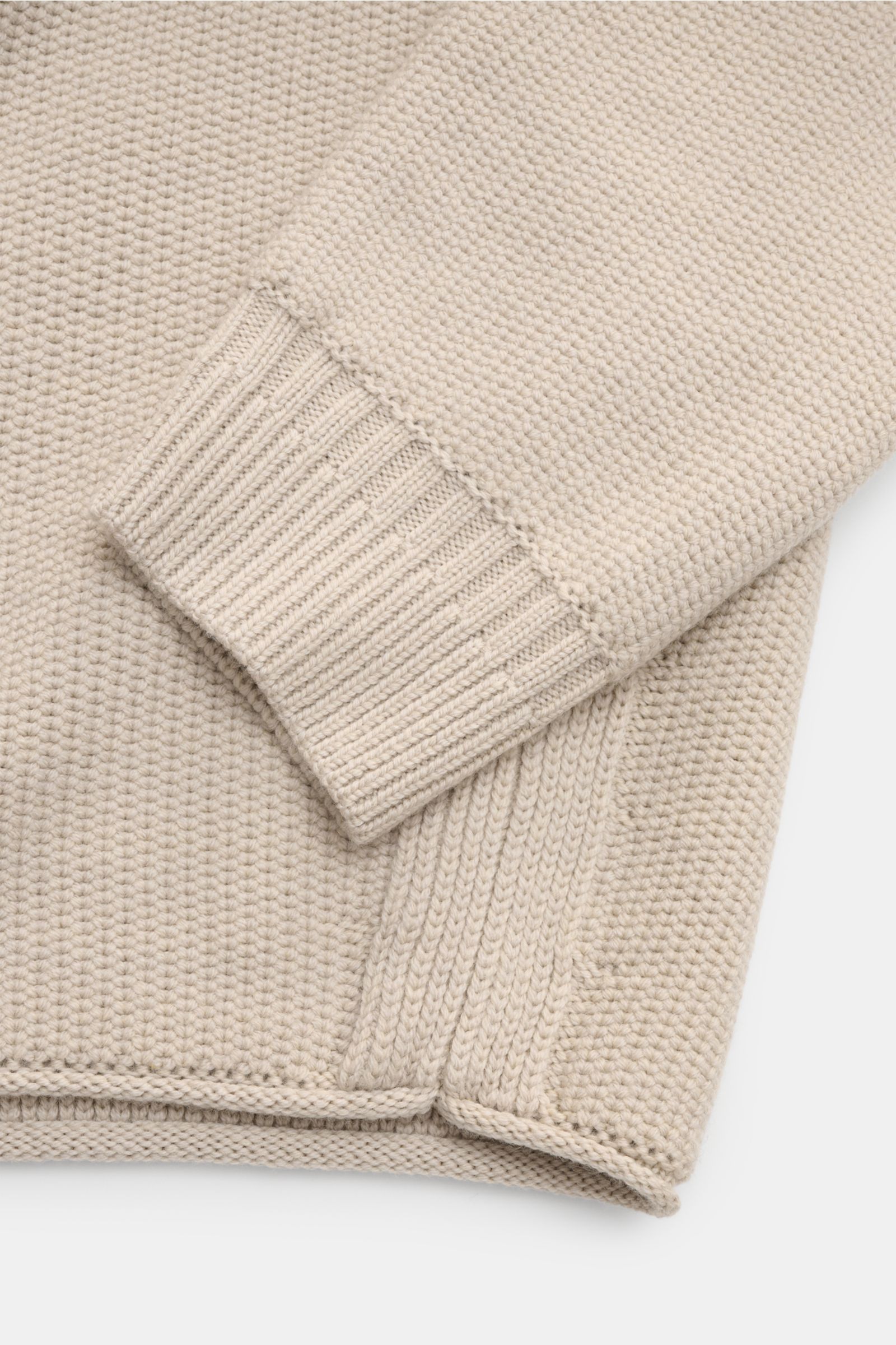 Emporio Armani Mock Neck Pullover sand/schwarz gemustert