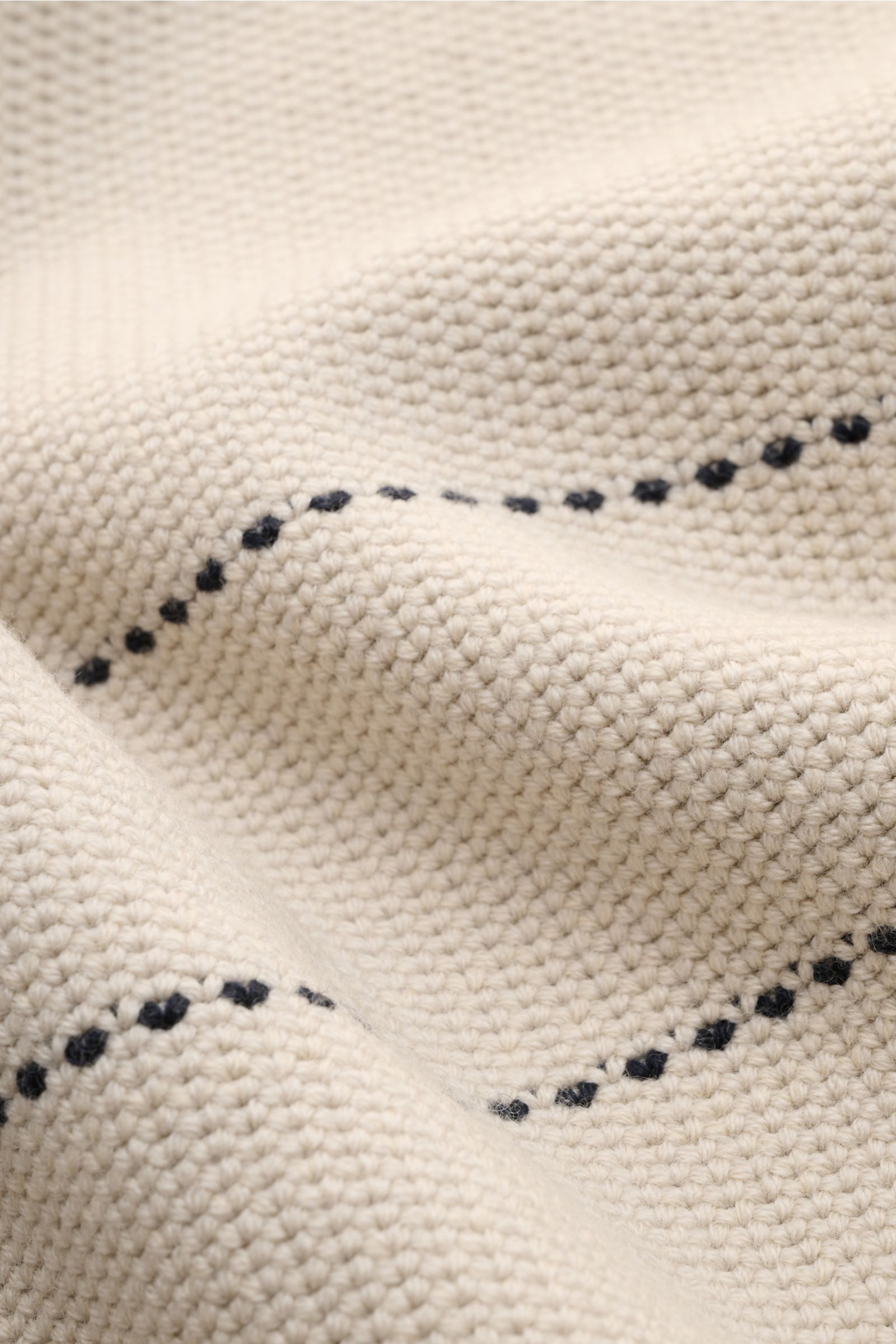 Emporio Armani Mock Neck Pullover sand/schwarz gemustert