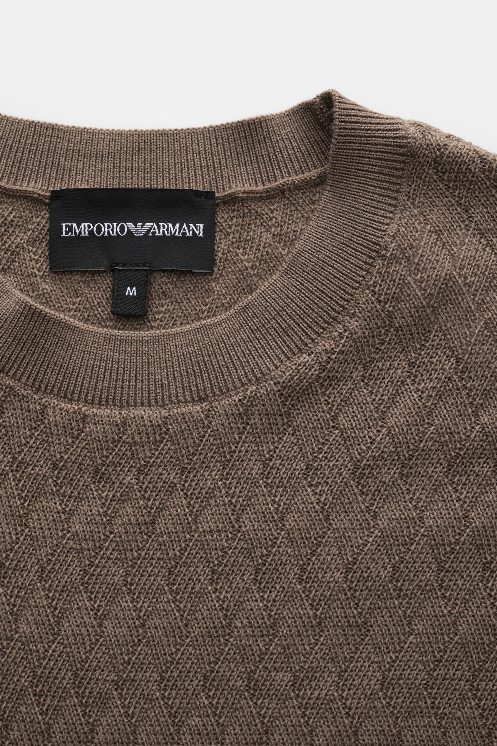 Emporio Armani Feinstrick-Rundhalspullover taupe