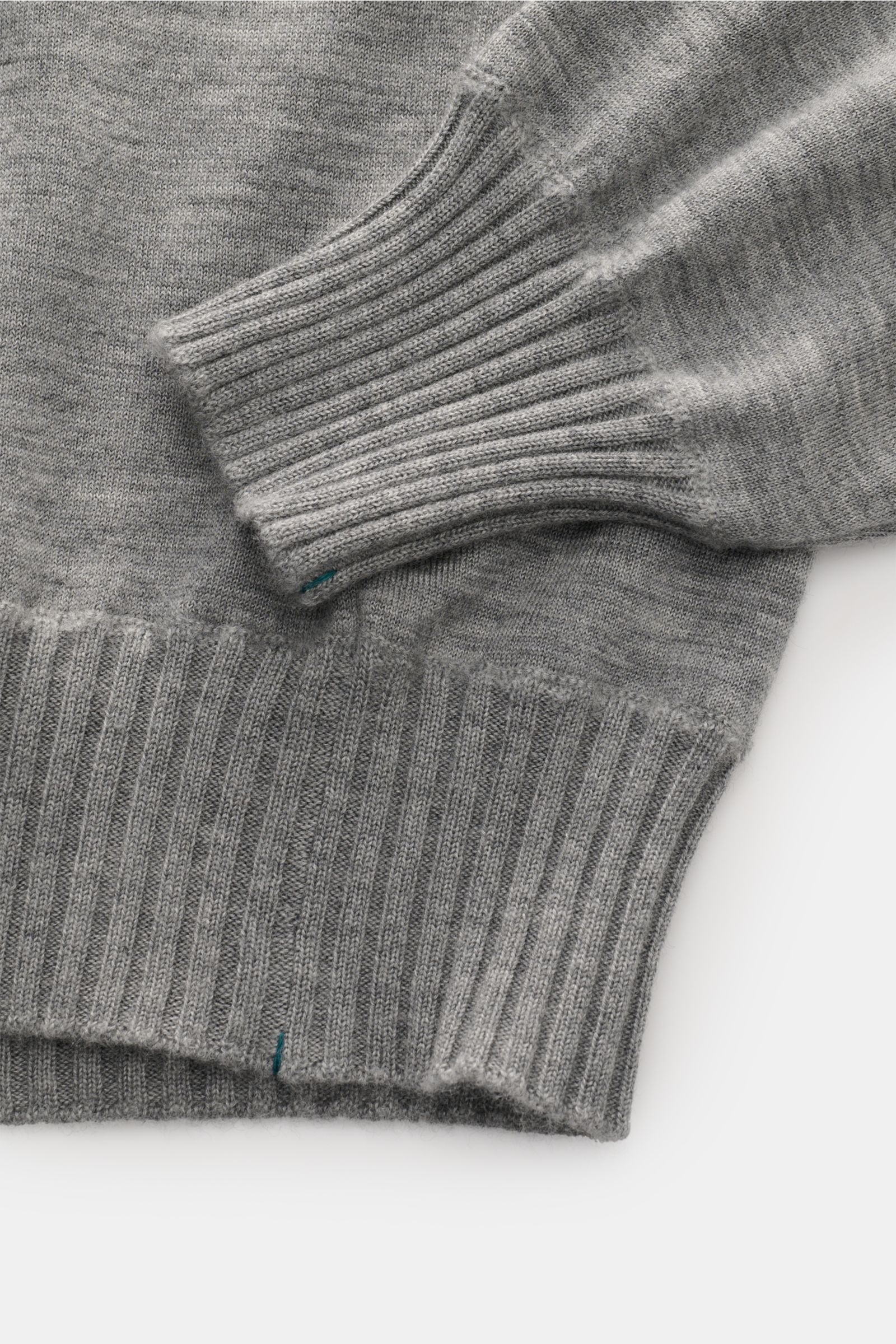 Fioroni Cashmere Rundhalspullover grau meliert