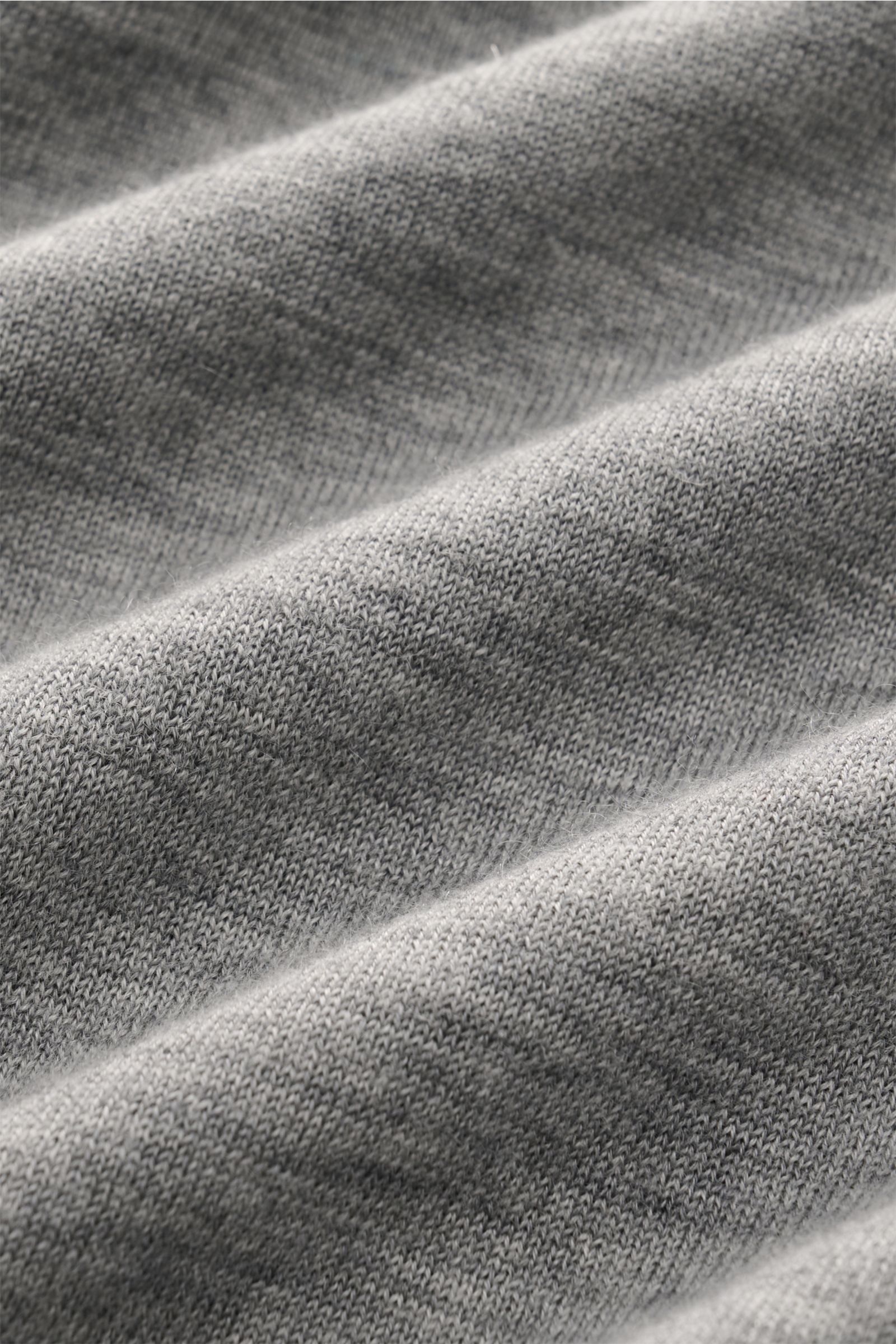 Fioroni Cashmere Rundhalspullover grau meliert