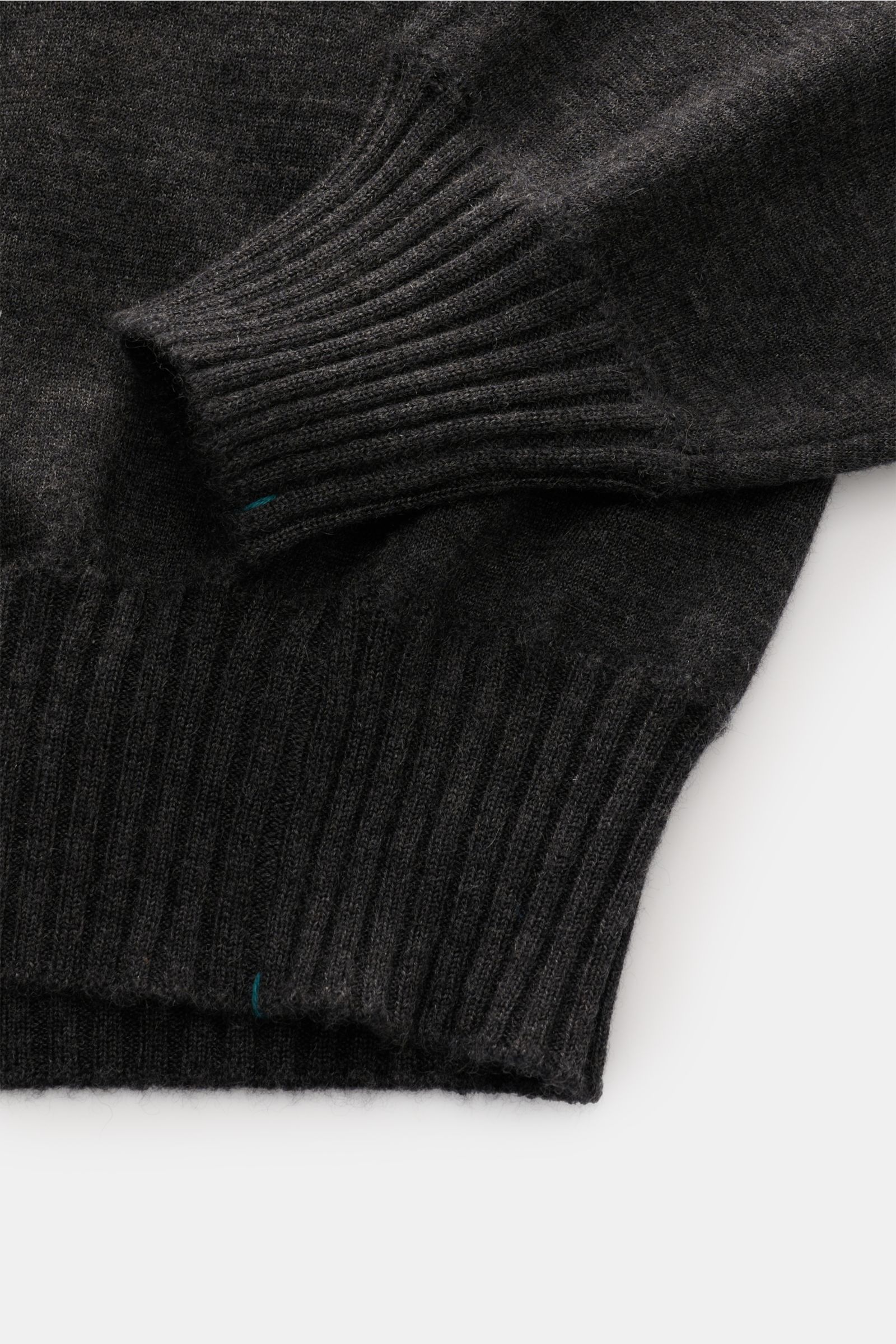 Fioroni Cashmere Rundhalspullover anthrazit meliert