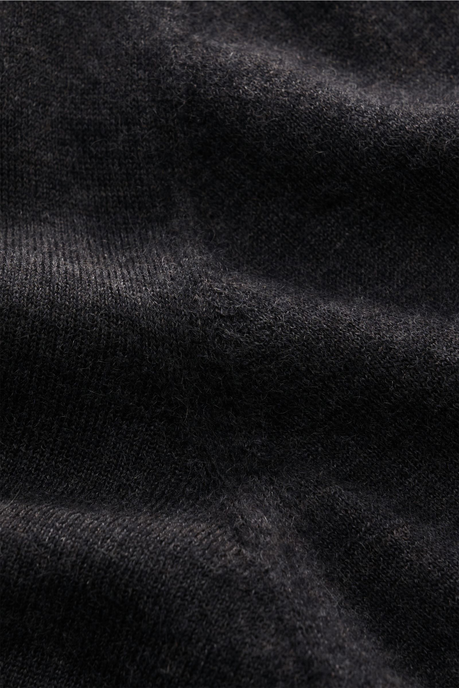 Fioroni Cashmere Rundhalspullover anthrazit meliert