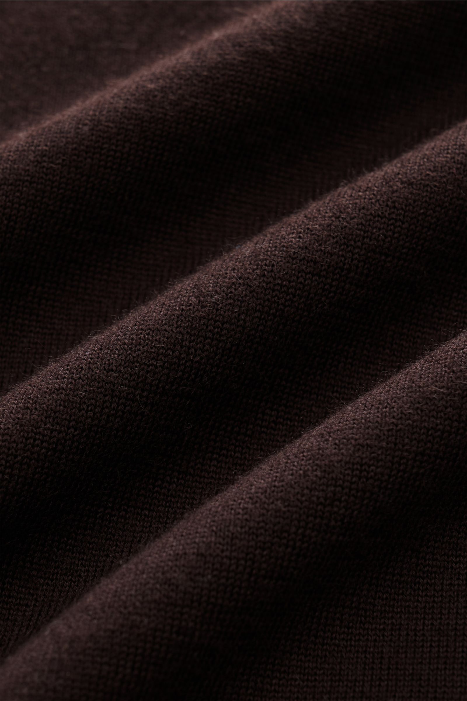 Fioroni Cashmere Rundhalspullover dunkelbraun