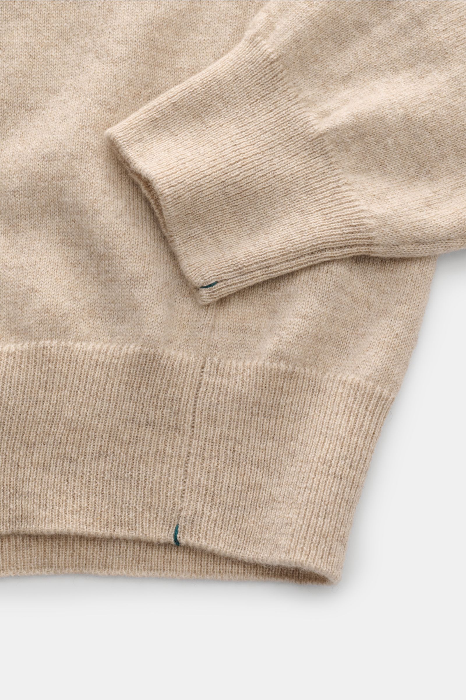 Fioroni Cashmere Rundhalspullover beige meliert