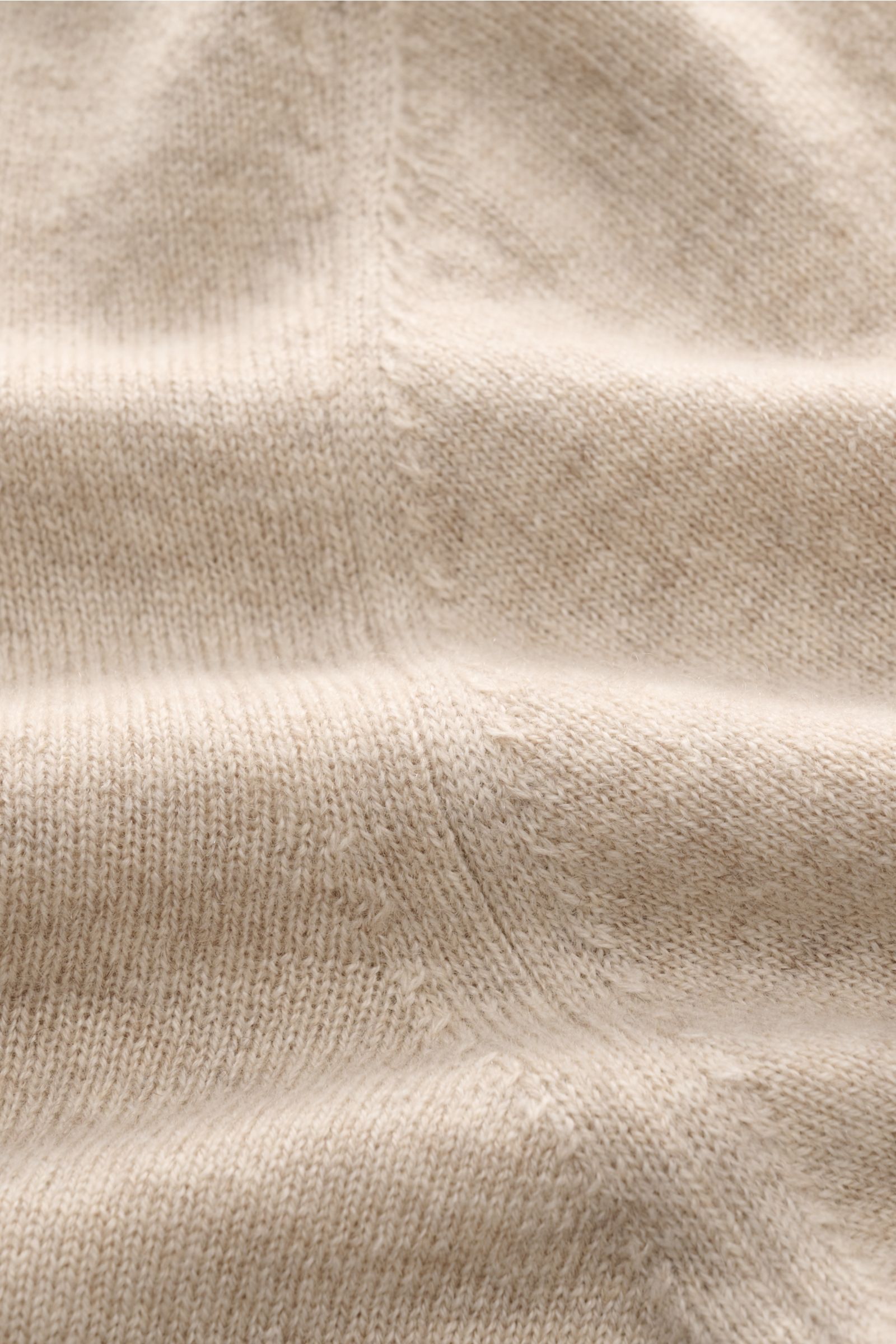 Fioroni Cashmere Rundhalspullover beige meliert
