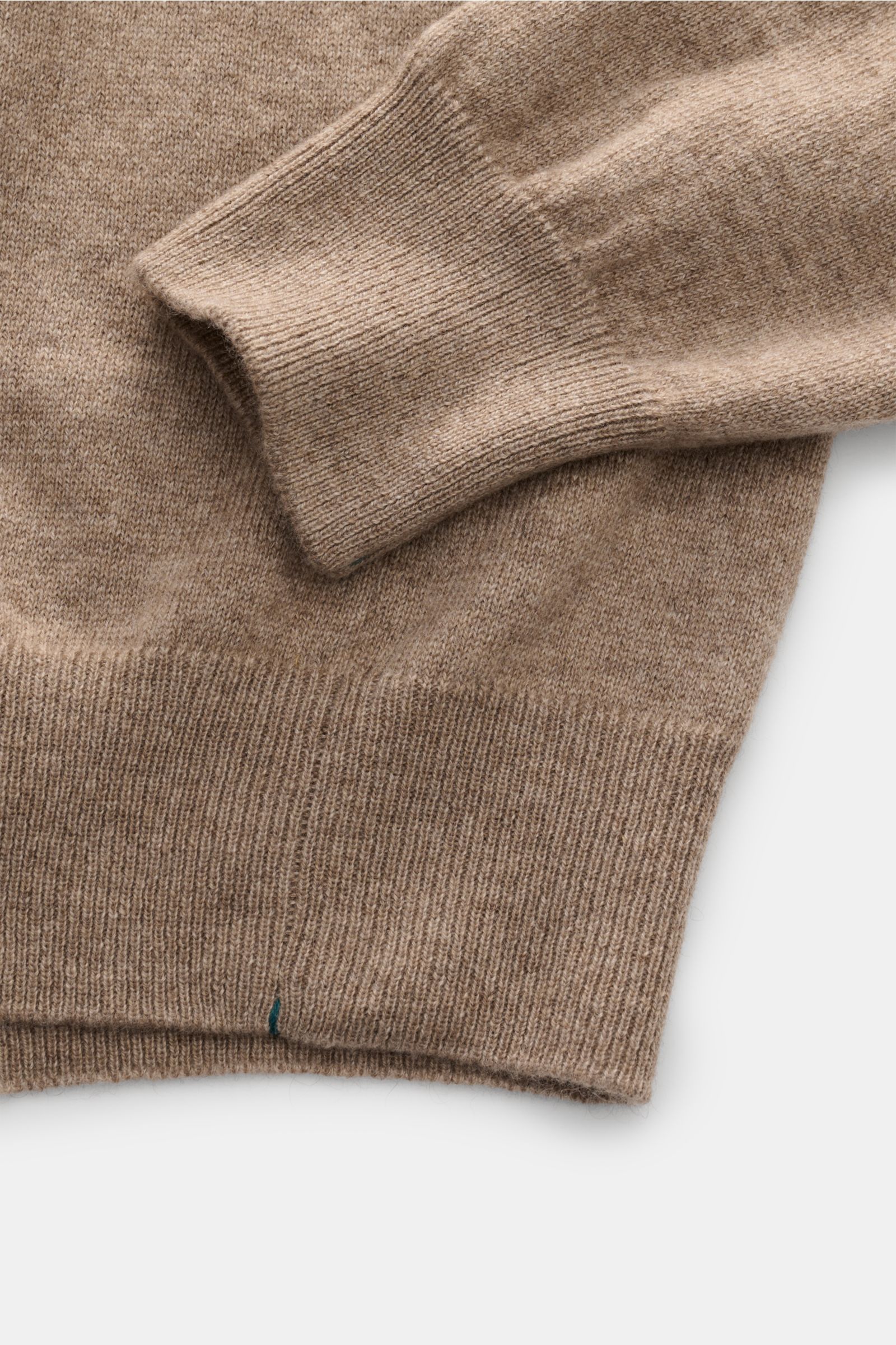 Fioroni Cashmere Rundhalspullover taupe meliert