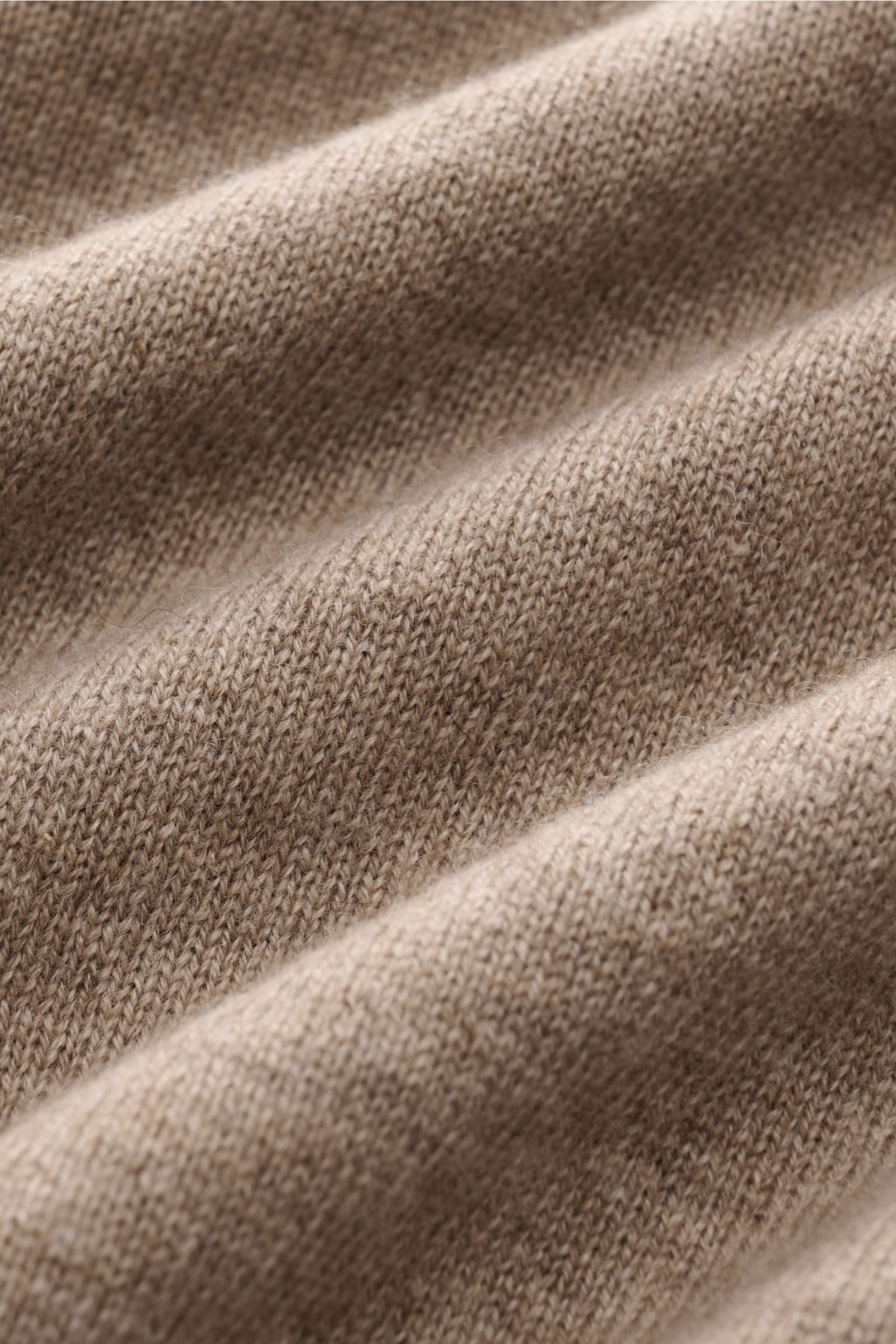 Fioroni Cashmere Rundhalspullover taupe meliert