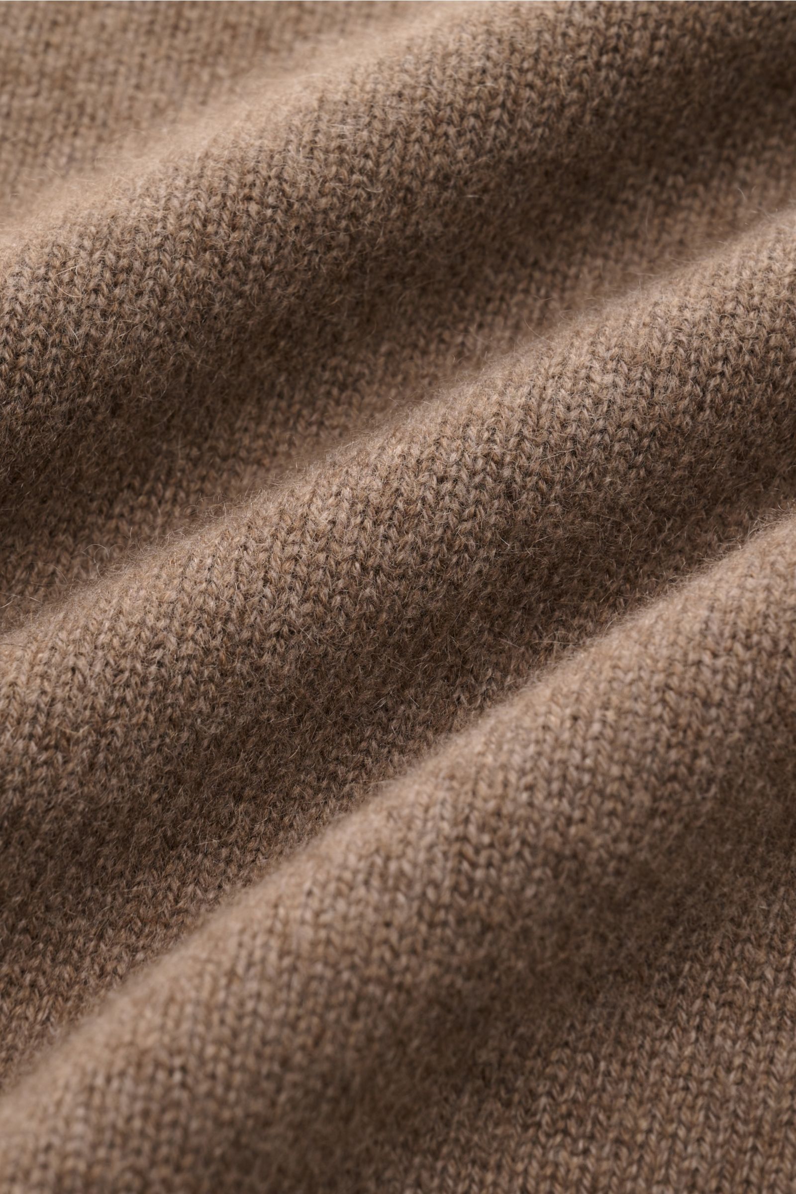 Lunaria Cashmere Cashmere Rundhalspullover graubraun