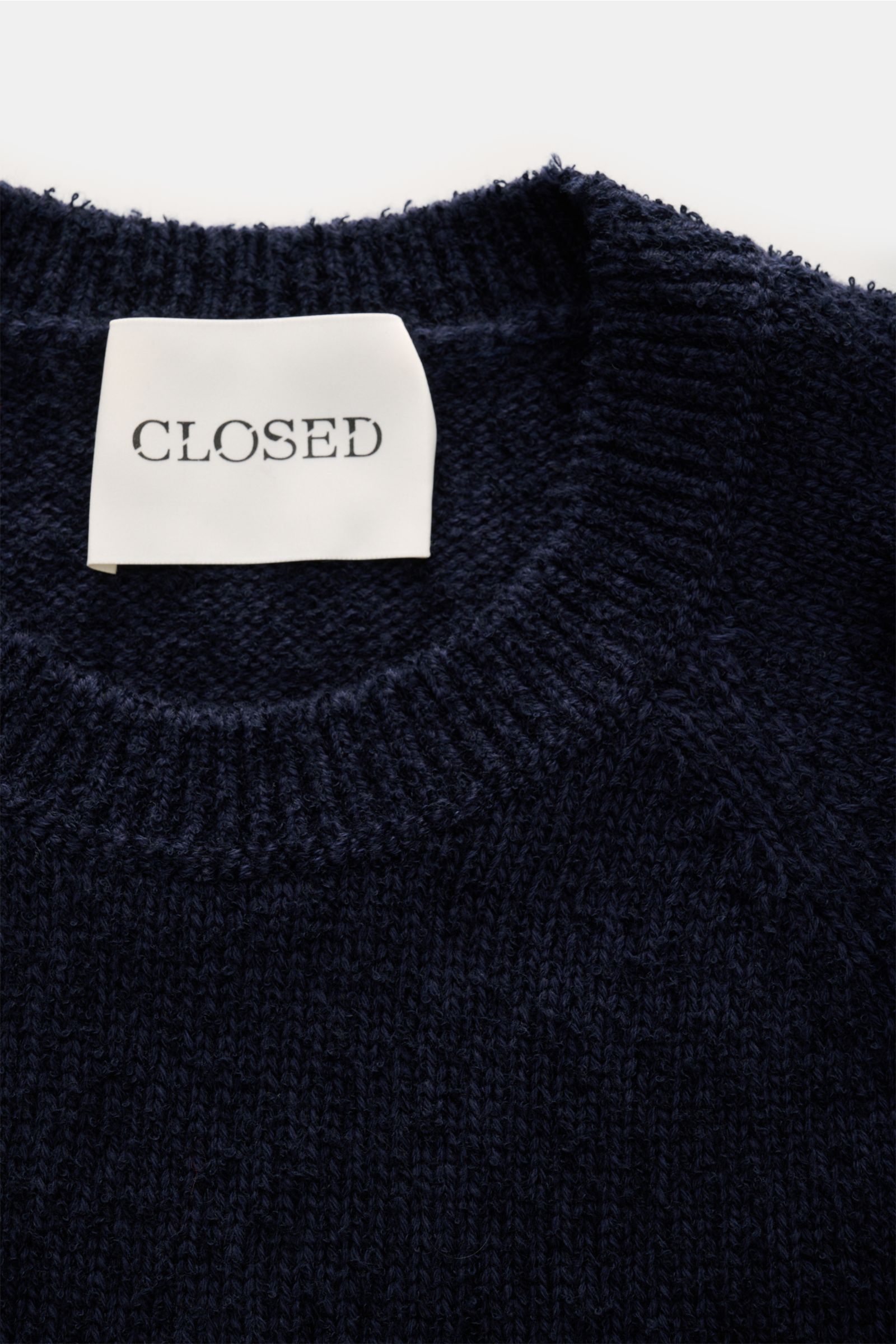 Closed Rundhalspullover navy