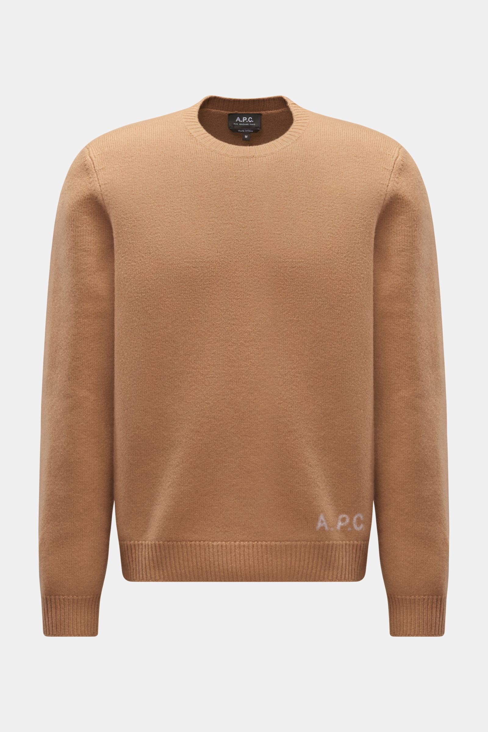 Crew neck jumper 'Edward' camel BRAUN Hamburg