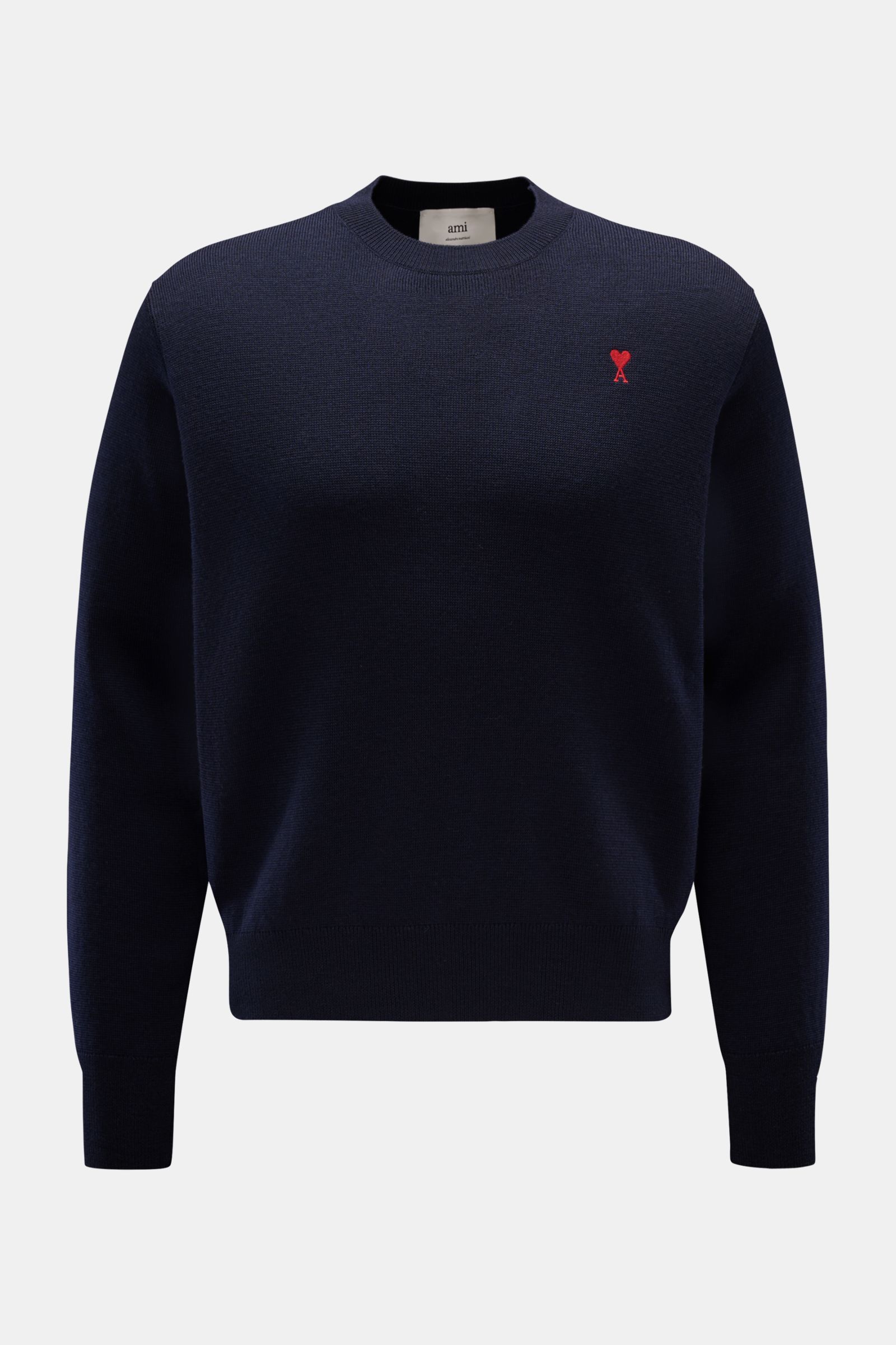 AMI PARIS merino crew neck jumper navy | BRAUN Hamburg
