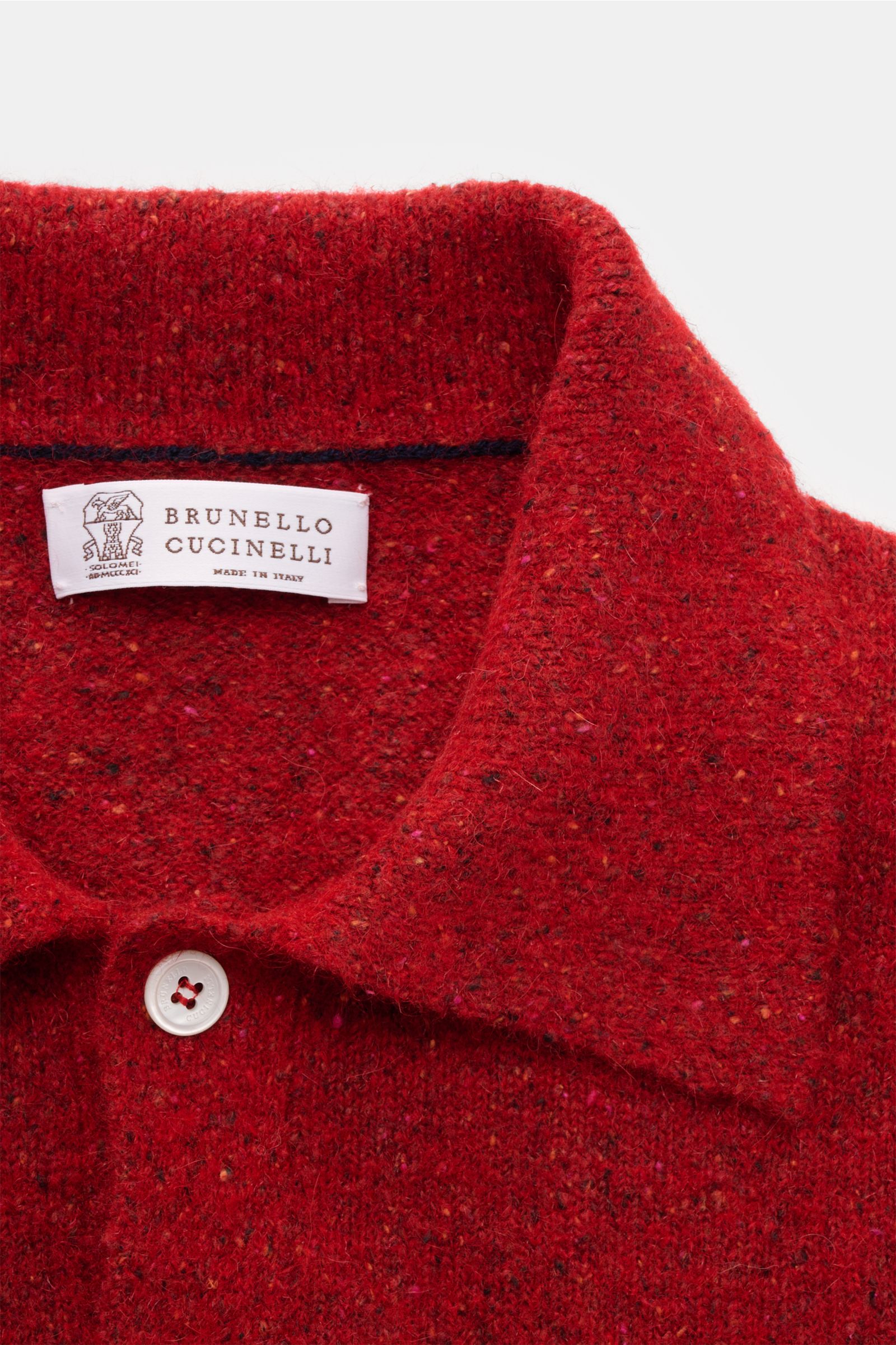 BRUNELLO CUCINELLI knit polo red mottled | BRAUN Hamburg