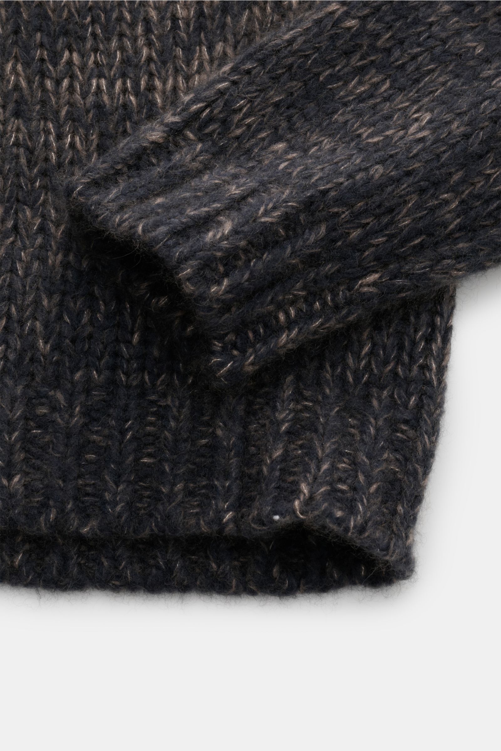 Iris von Arnim Rundhalspullover 'Bryan' graubraun/dunkelbraun meliert