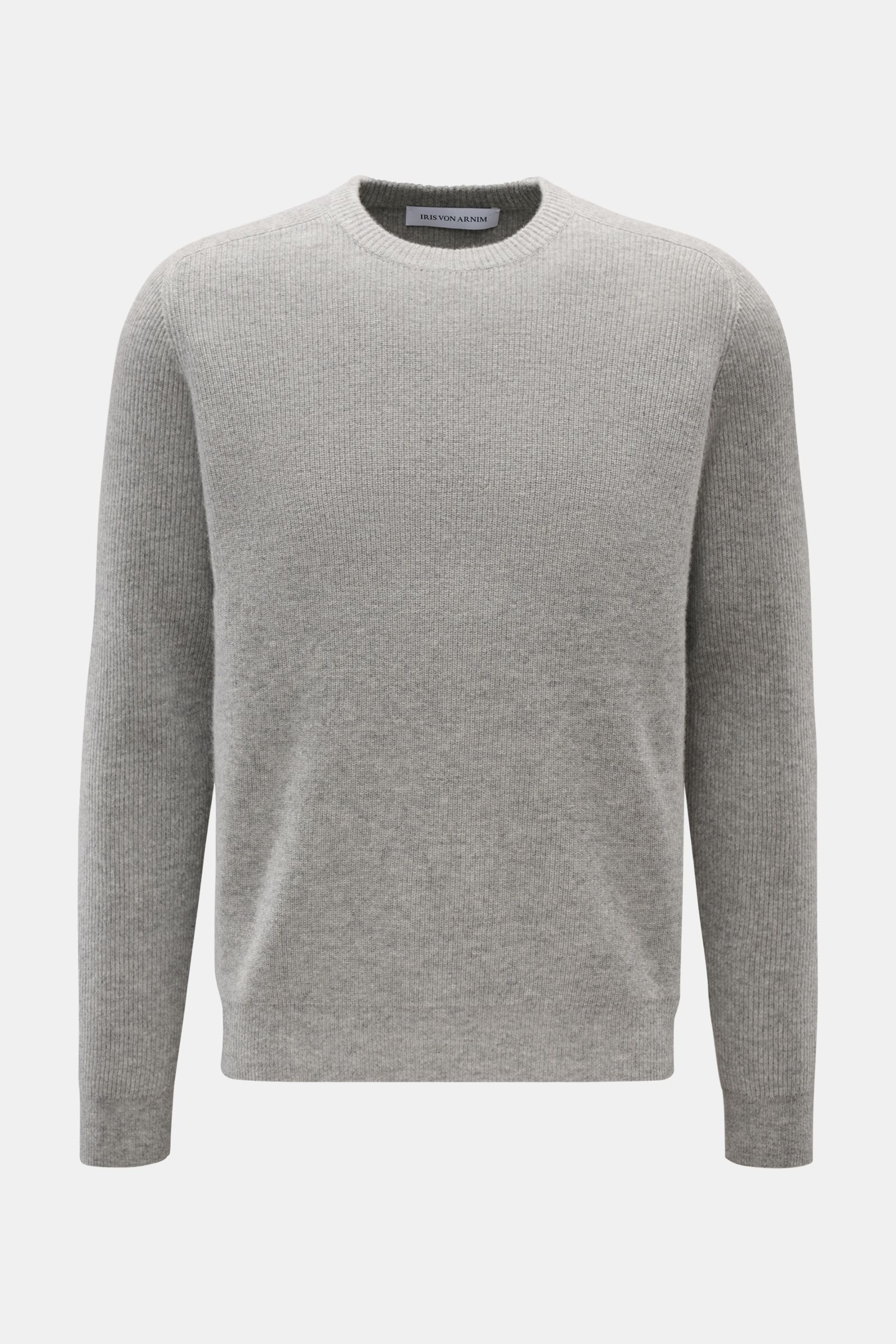 Iris von Arnim Cashmere Rundhalspullover 'Willy' grau meliert