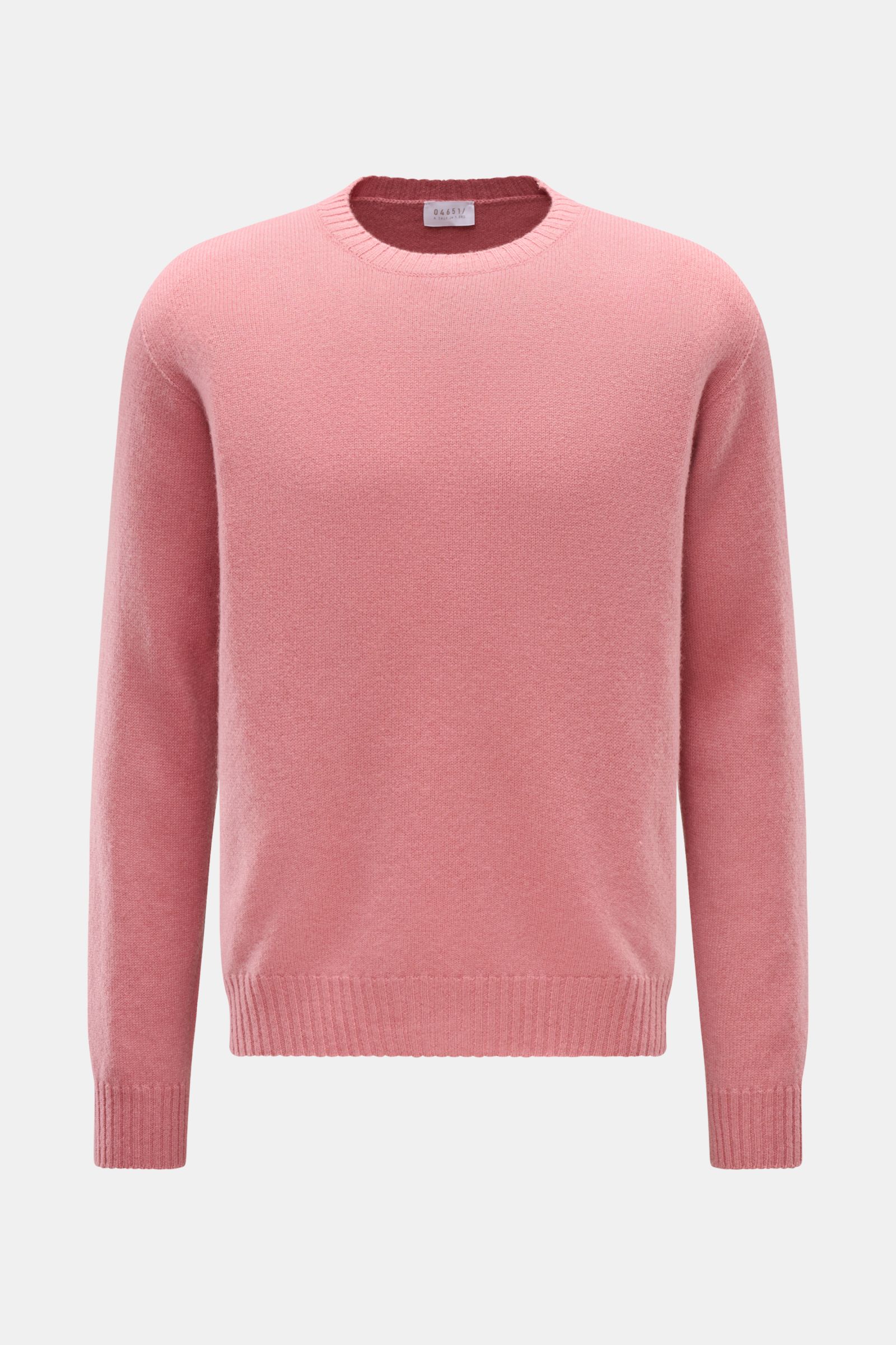 04651/ A trip in a bag Cashmere Rundhalspullover 'Extreme Cashmere Crew' altrosa, frontale Ansicht, reiner Cashmere, feiner Strick, Regular Fit, Rundhalsausschnitt, weicher Griff, flexible Rippbündchen.