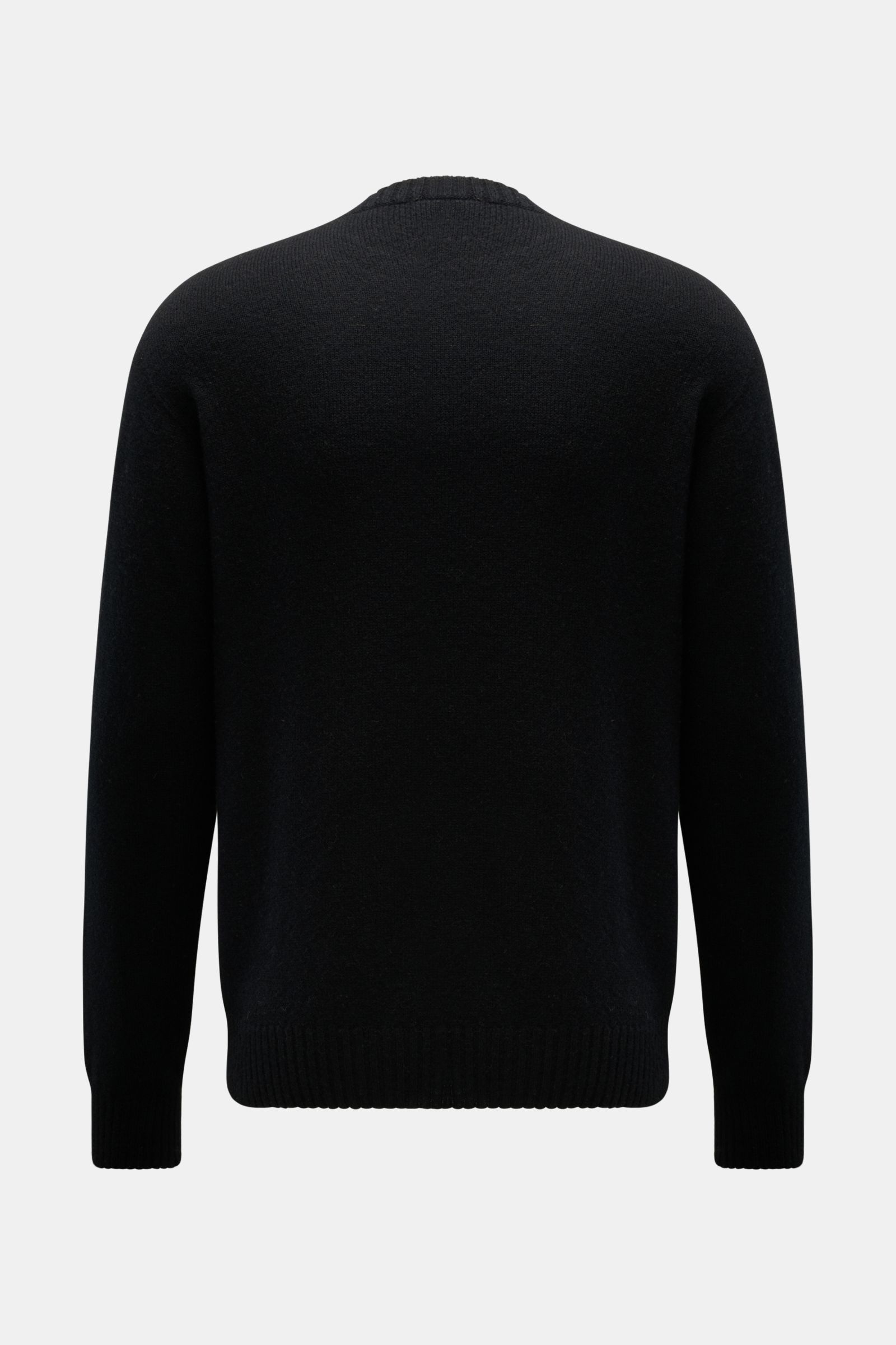 Schwarzer 04651/ A trip in a bag Cashmere Rundhalspullover 'Extreme Cashmere Crew' in Rückenansicht, reiner Cashmere, feines Strickbild, Regular Fit.