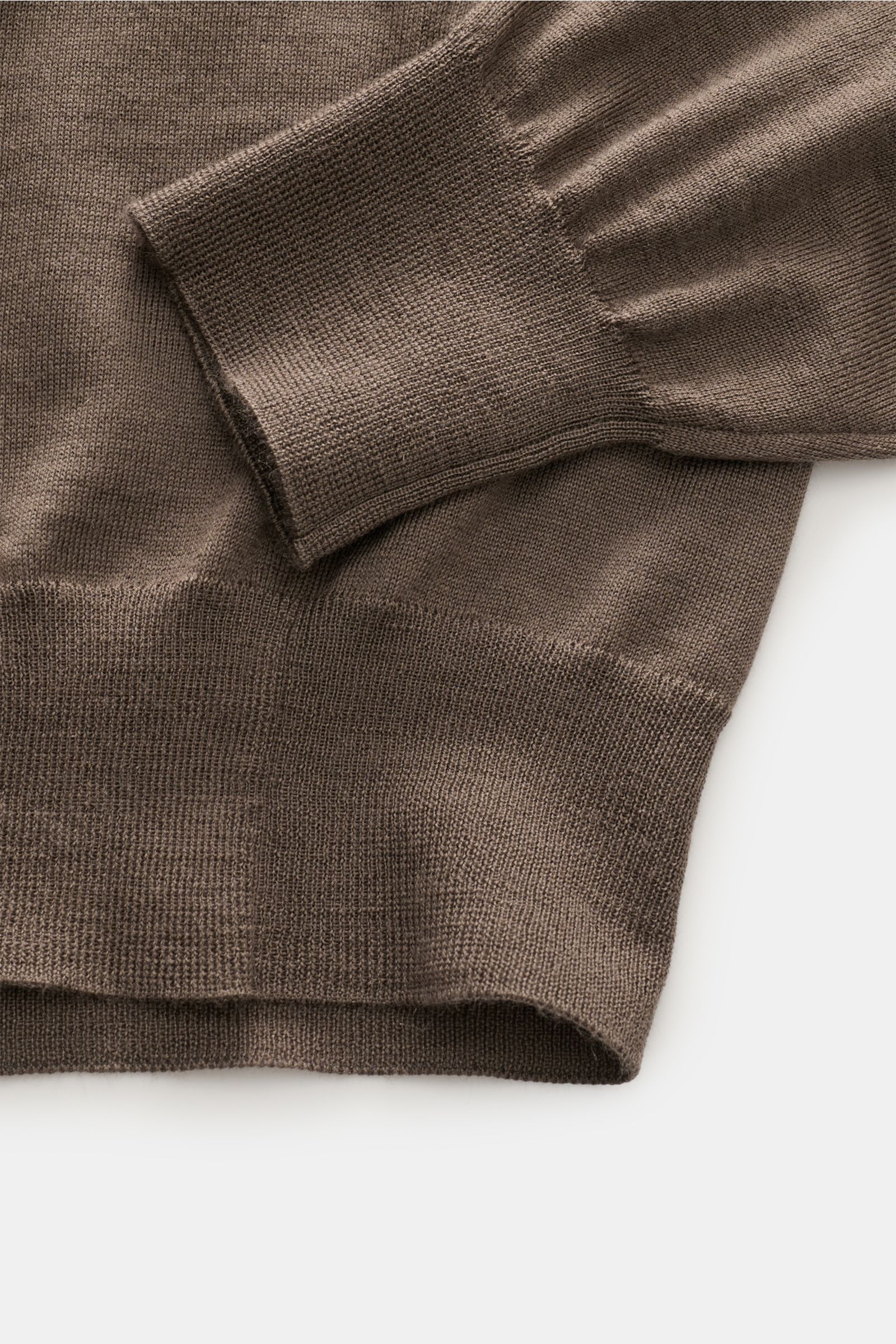 Filippo de Laurentiis Feinstrick-Rundhalspullover graubraun