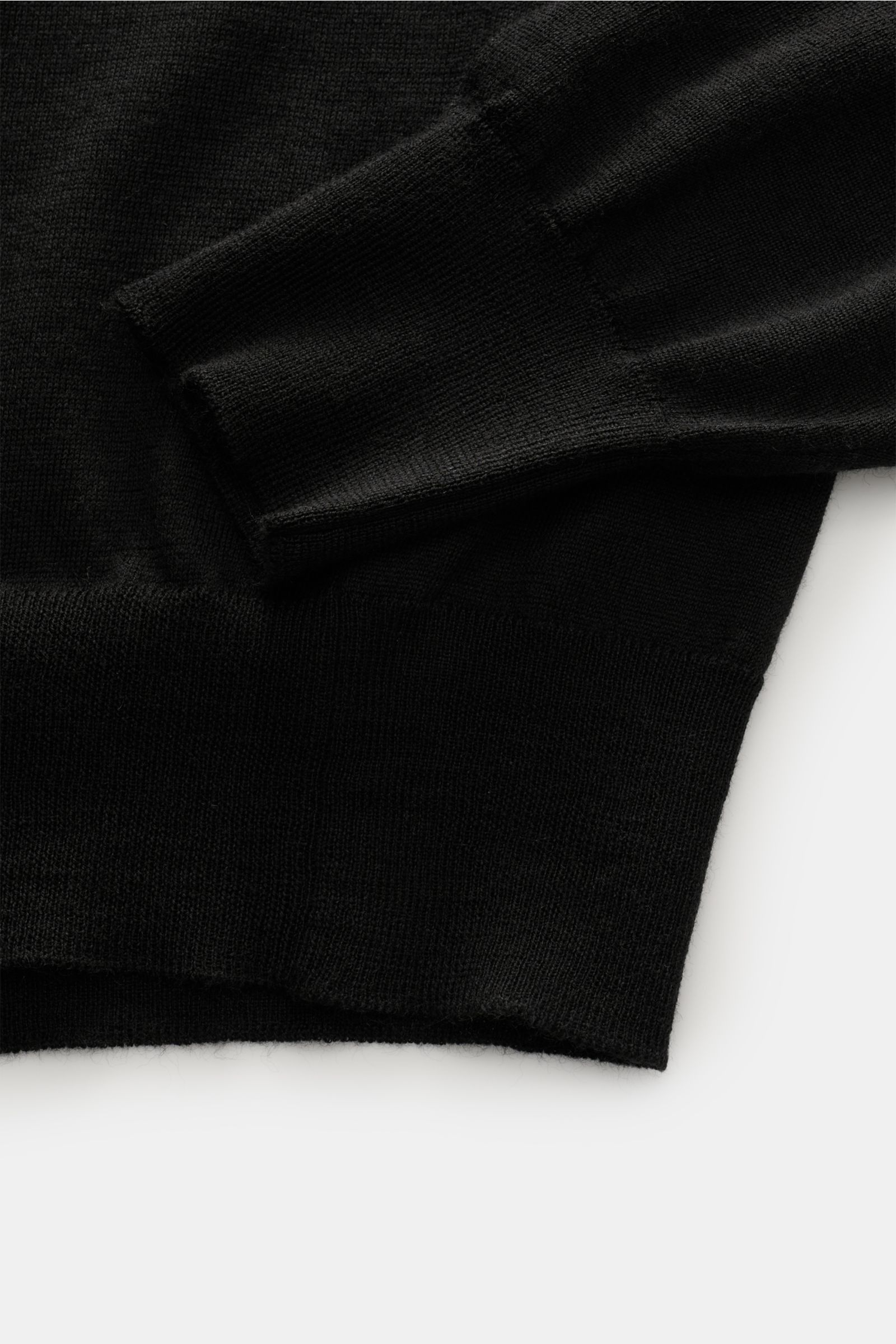 Filippo de Laurentiis Feinstrick-Rundhalspullover schwarz